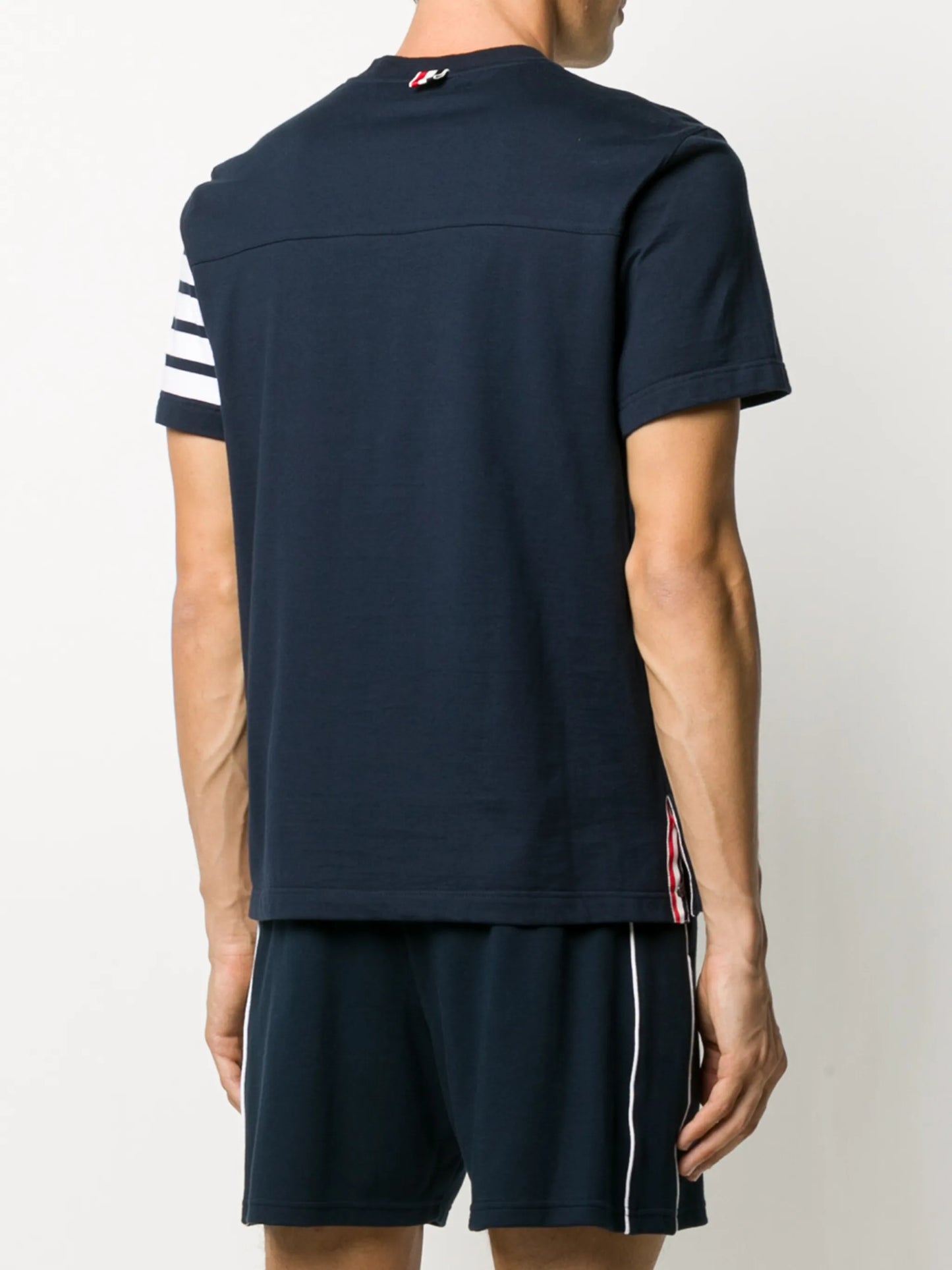 4-Bar stripe short-sleeve T-shirt