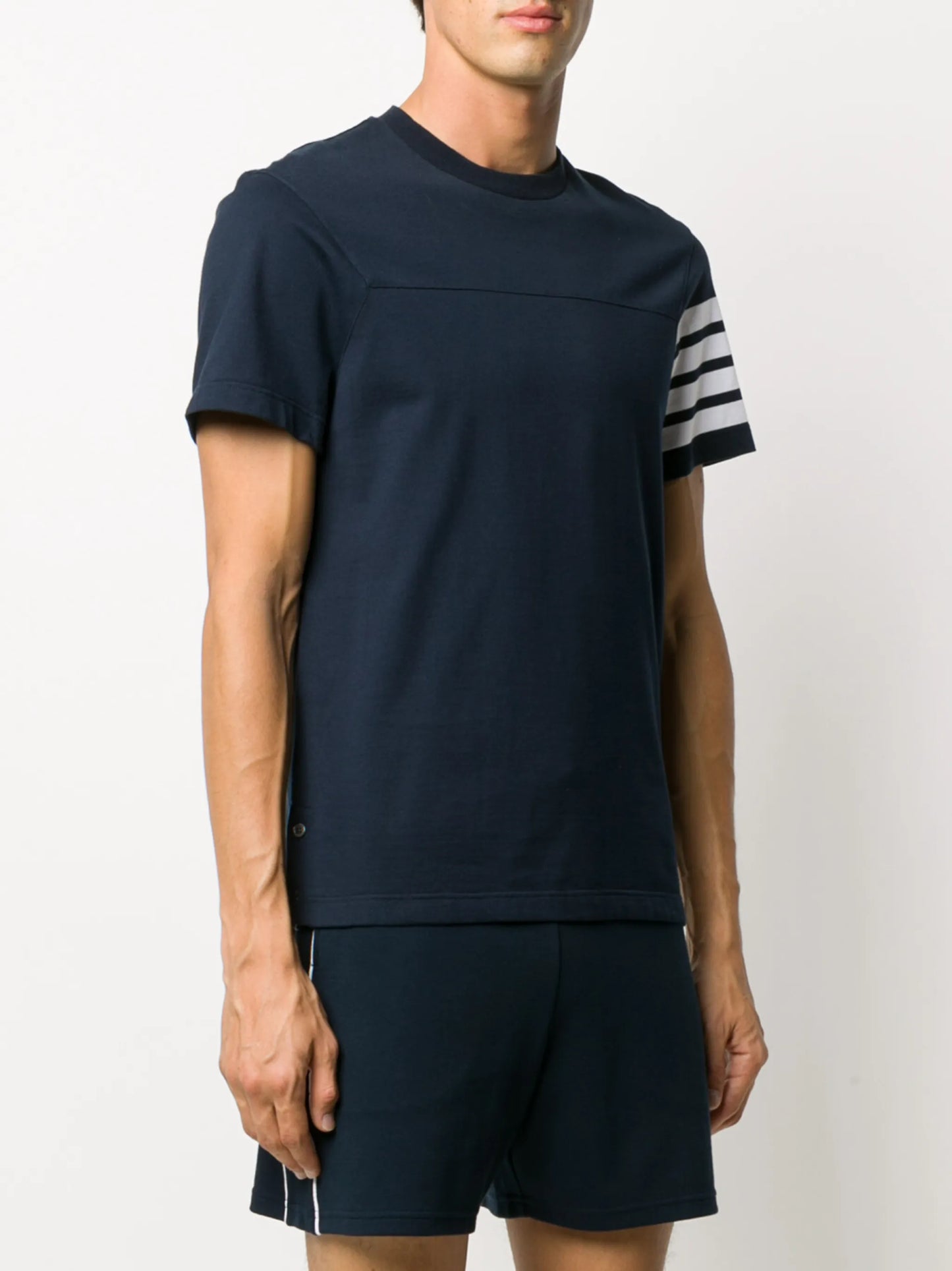 4-Bar stripe short-sleeve T-shirt