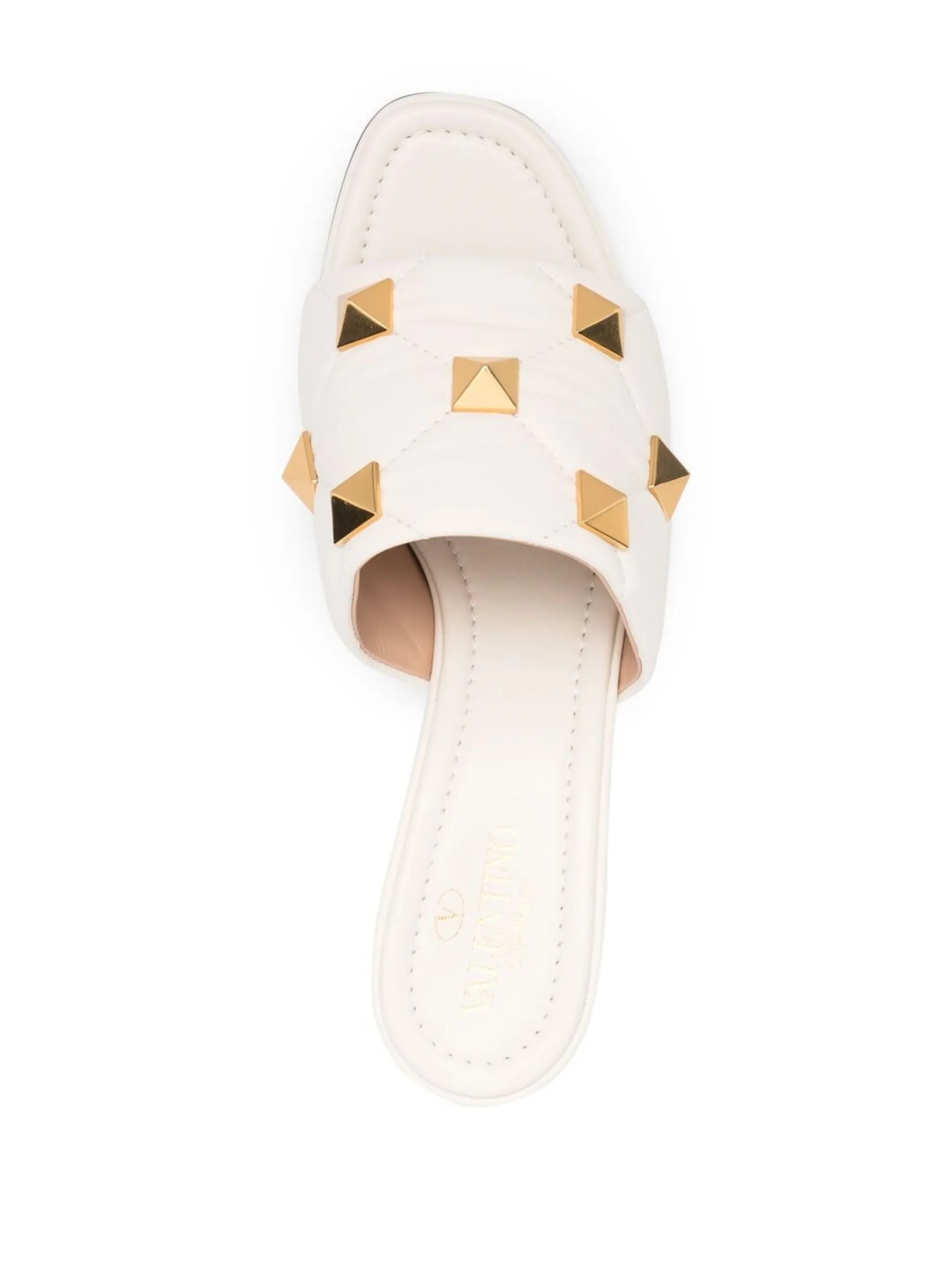 Rockstud quilted sandals