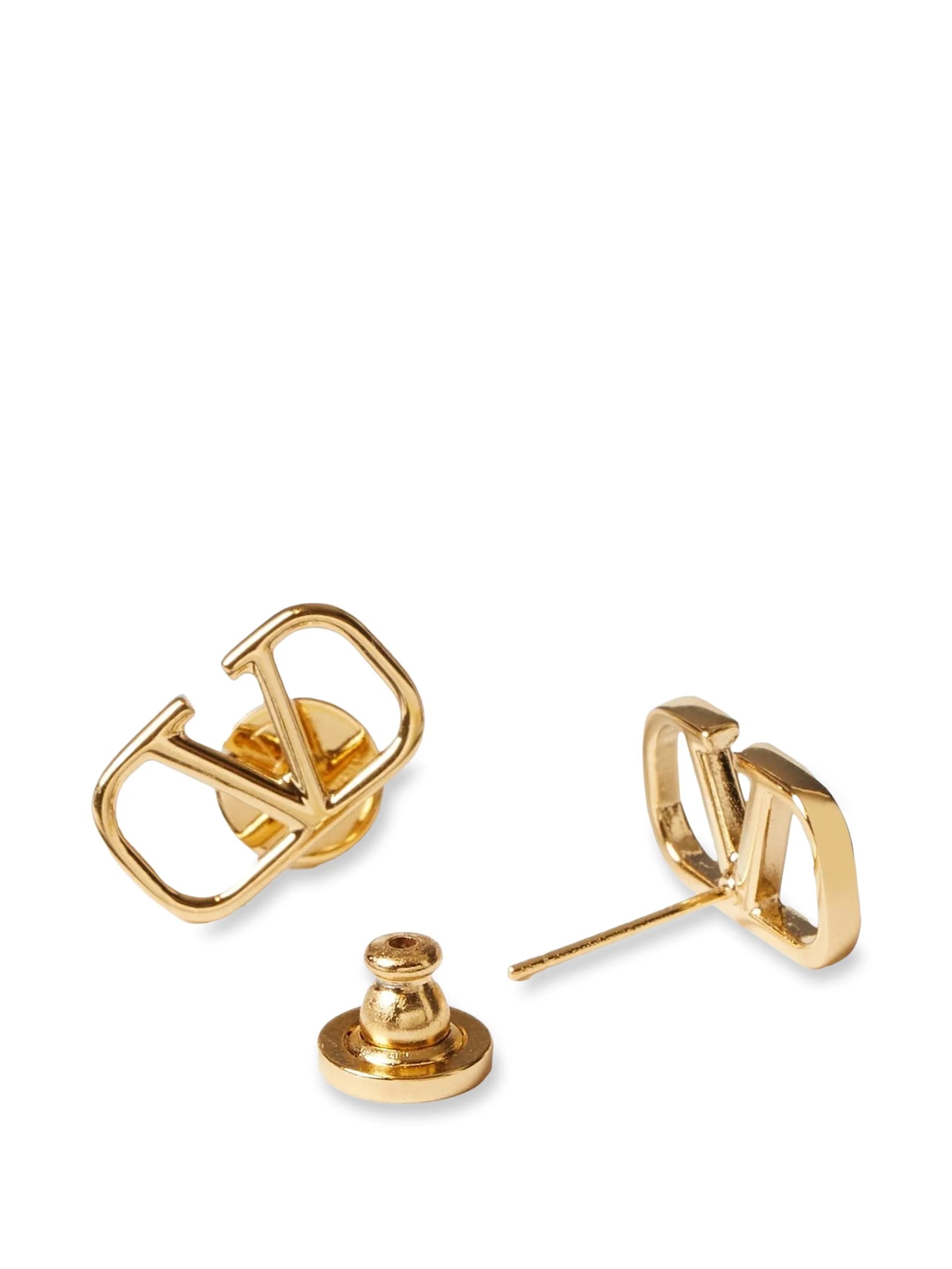 VLogo Signature metal earrings.