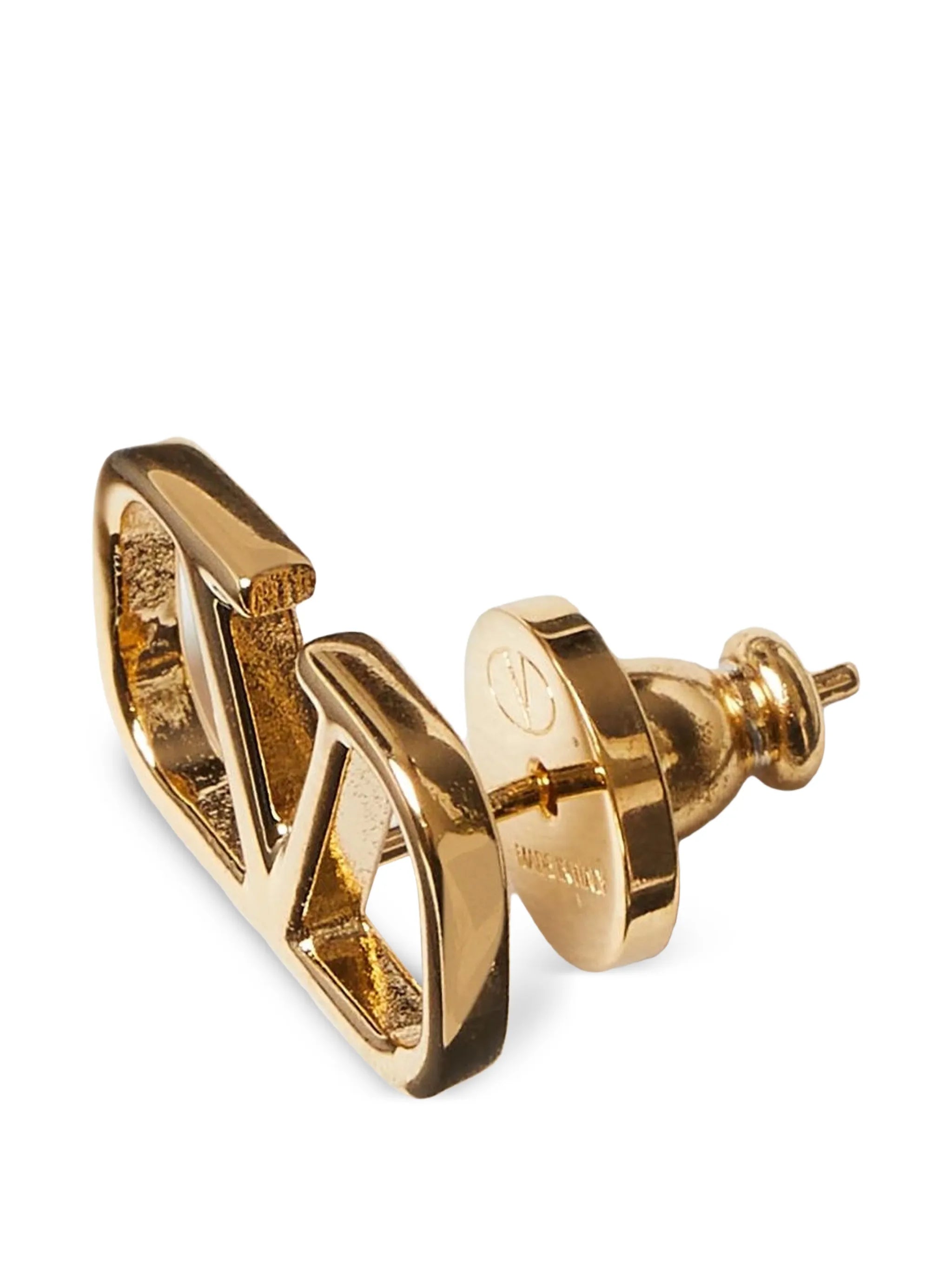 VLogo Signature metal earrings.
