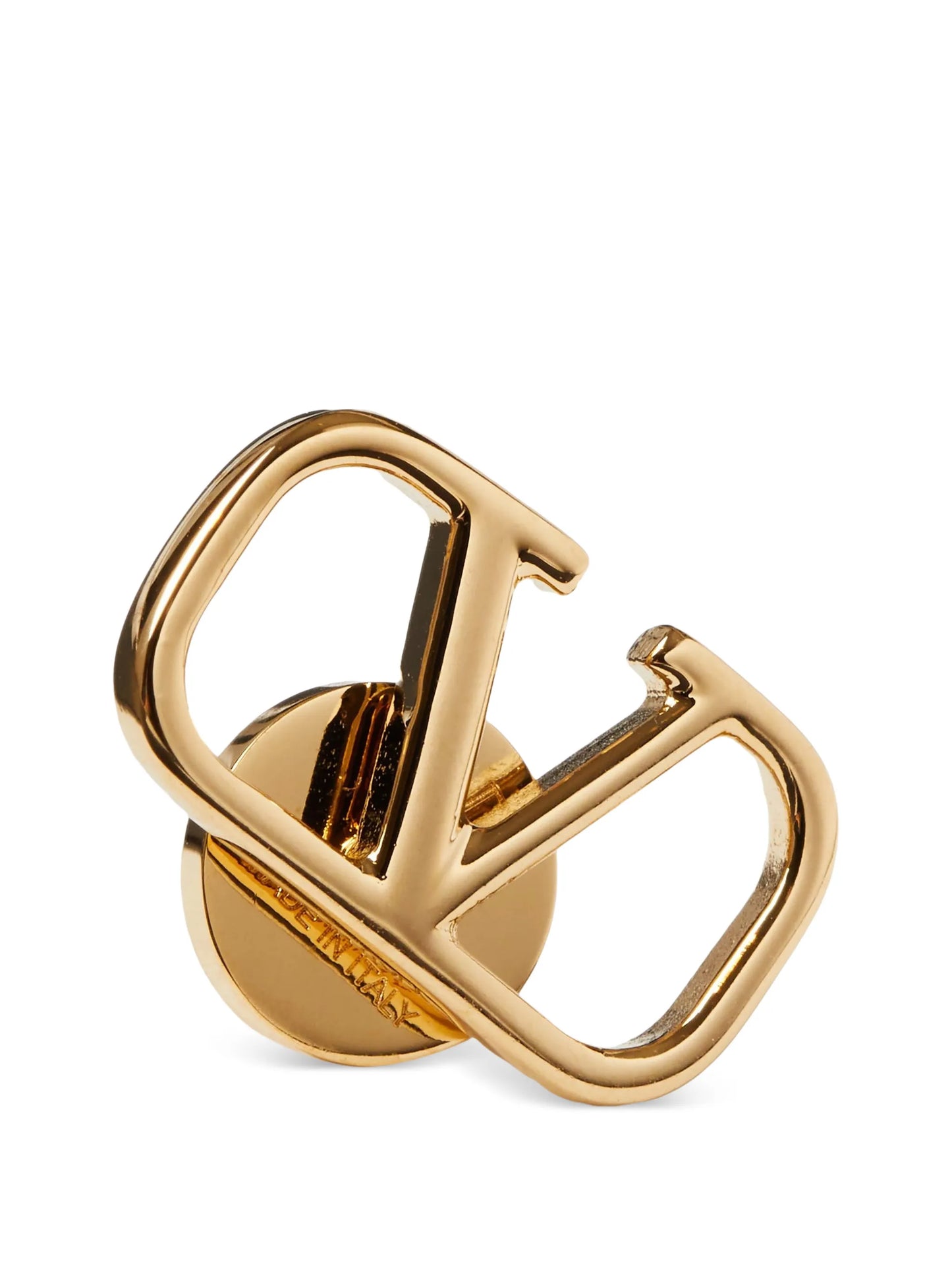 VLogo Signature metal earrings.