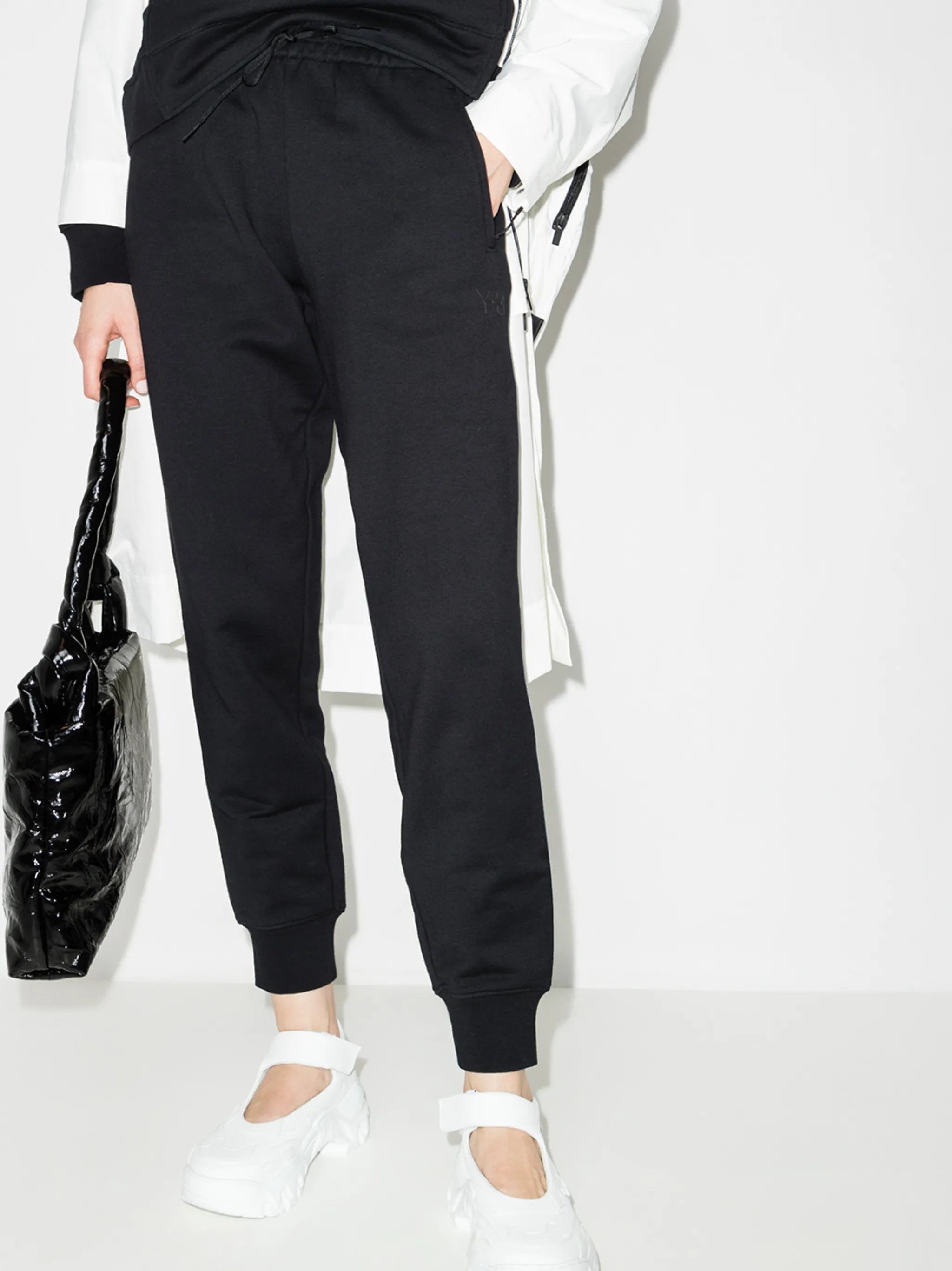 tonal-logo cotton track pants