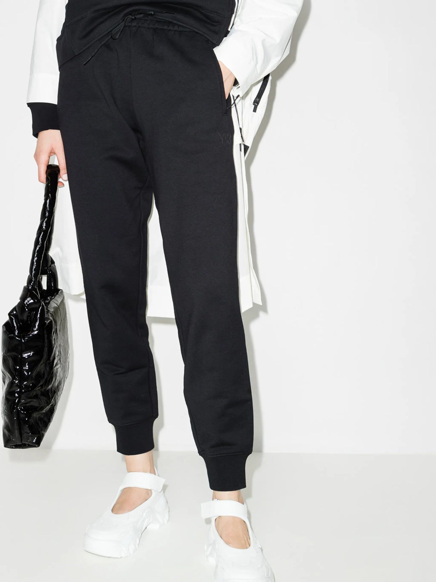 tonal-logo cotton track pants
