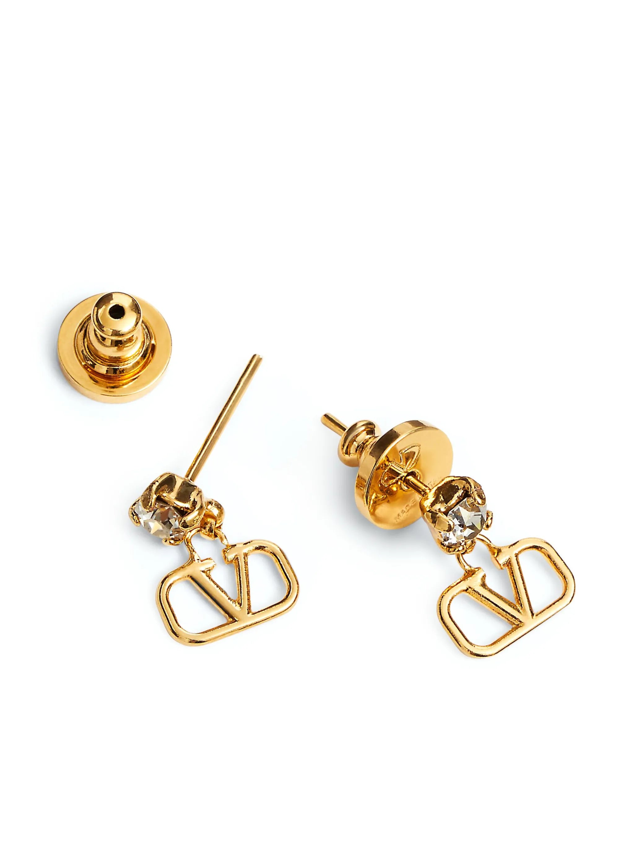 VLogo Signature crystal-embellished earrings