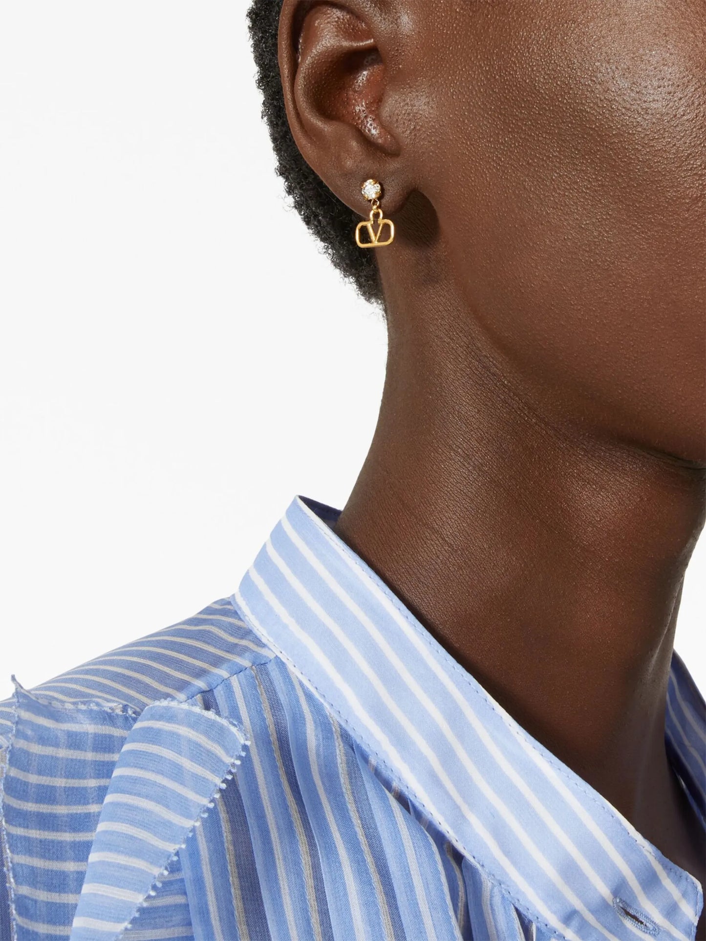 VLogo Signature crystal-embellished earrings