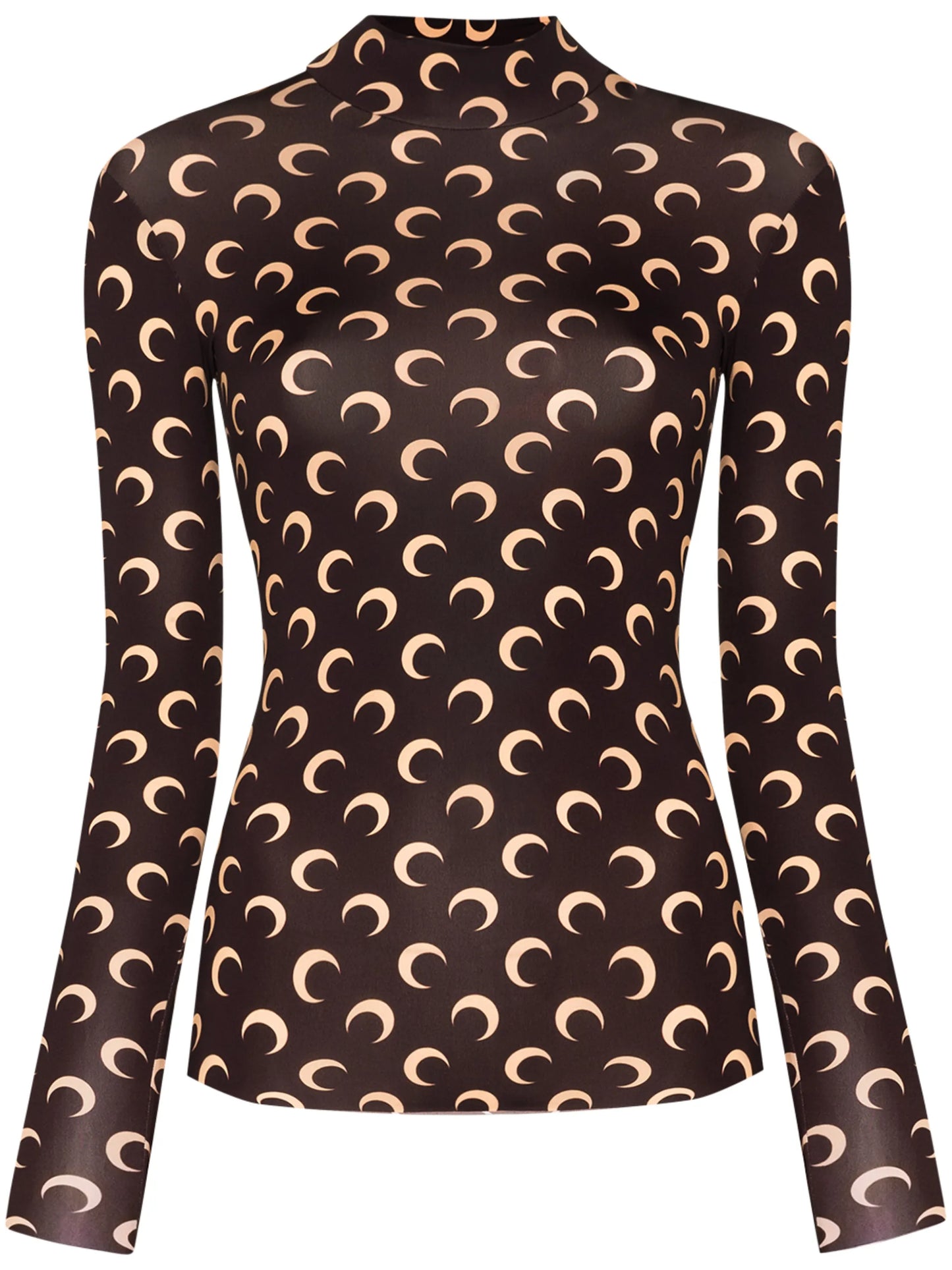 Crescent Moon print turtleneck top