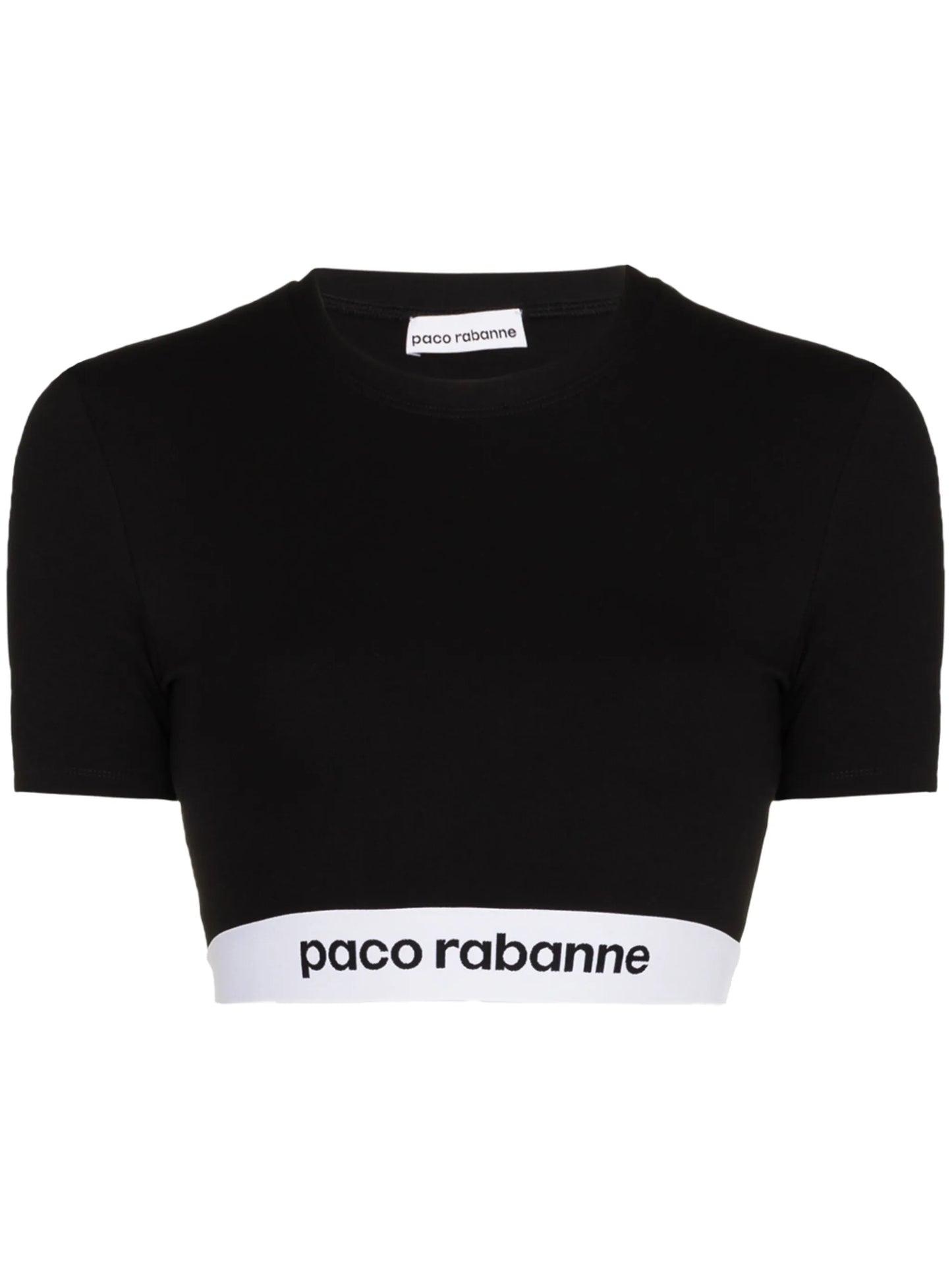 logo-hem cropped T-shirt