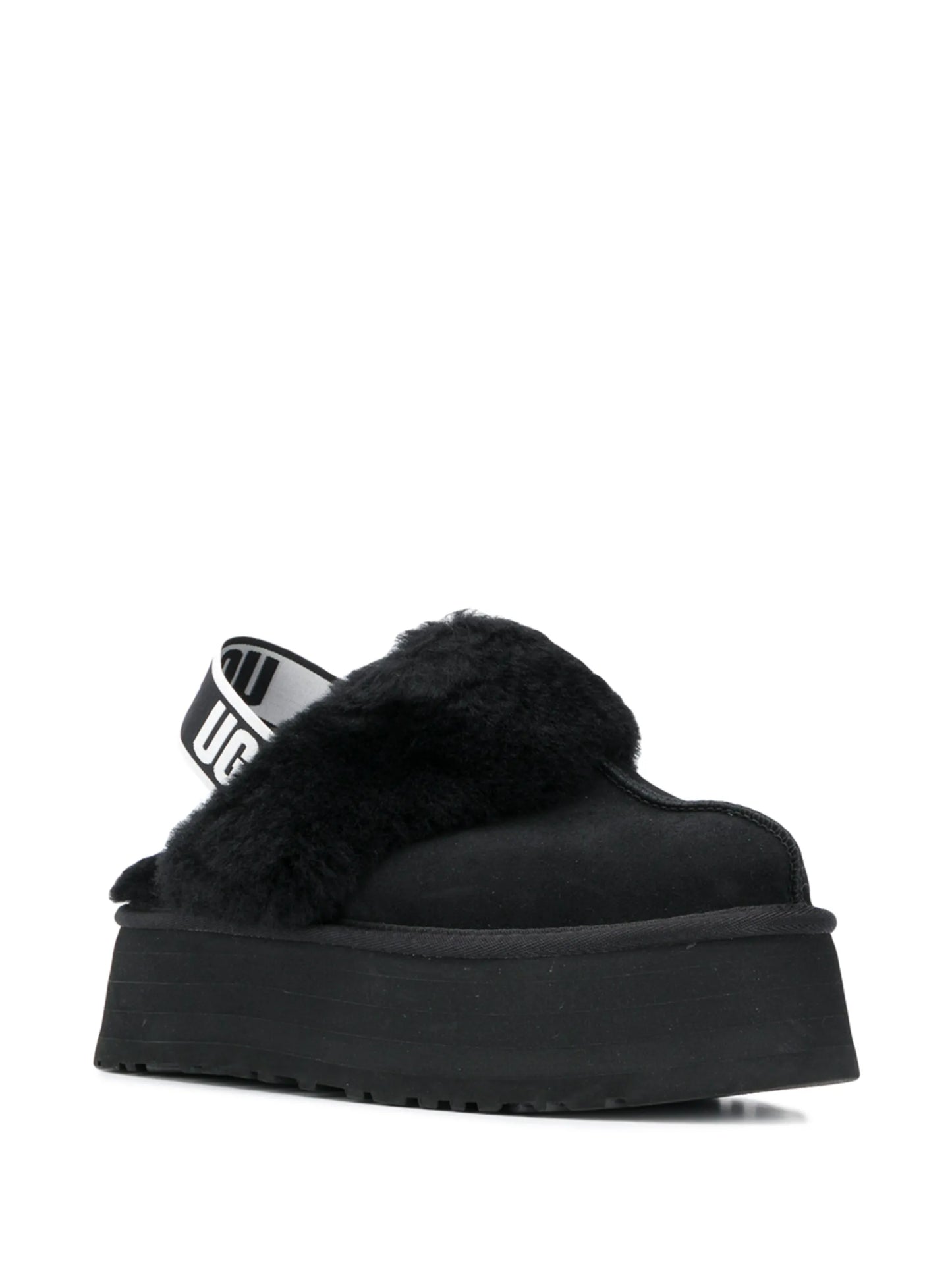 faux fur slingback mules