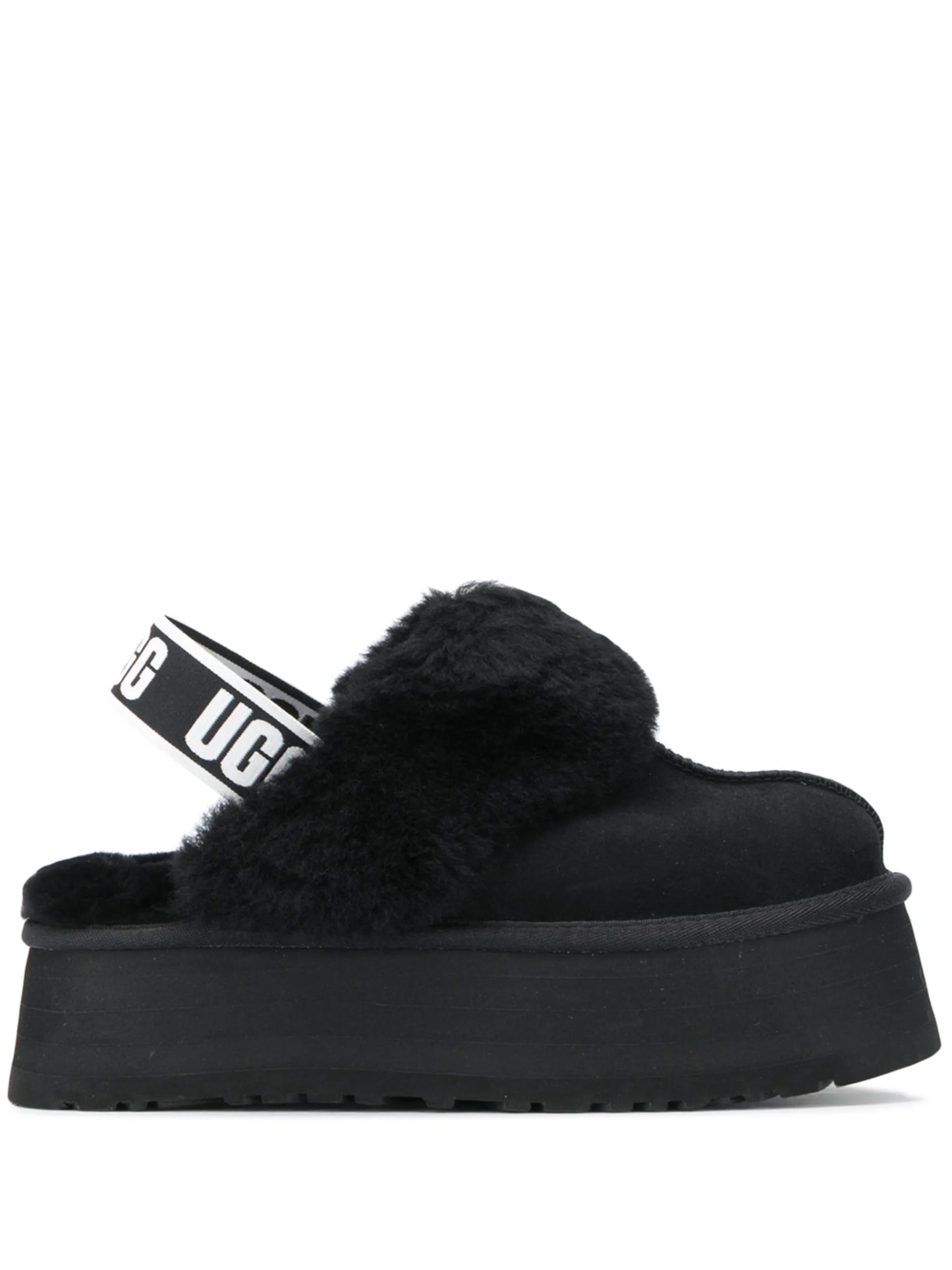 faux fur slingback mules