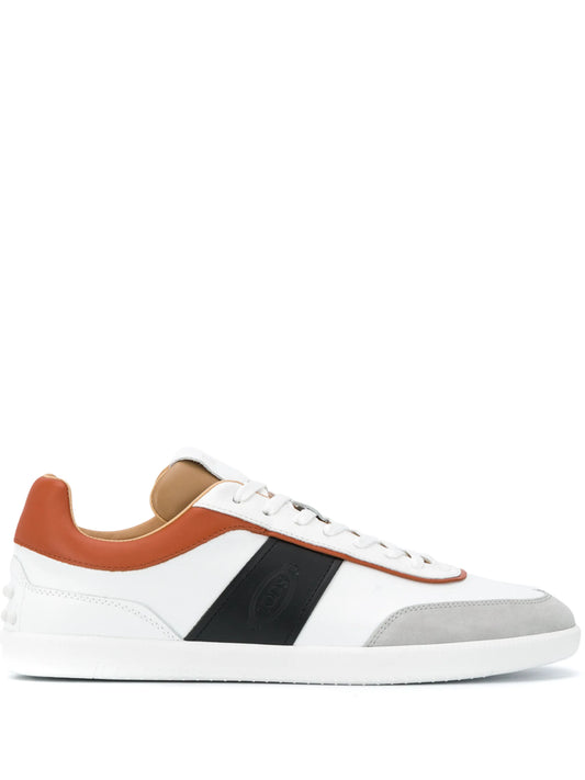 panelled low-top sneakers