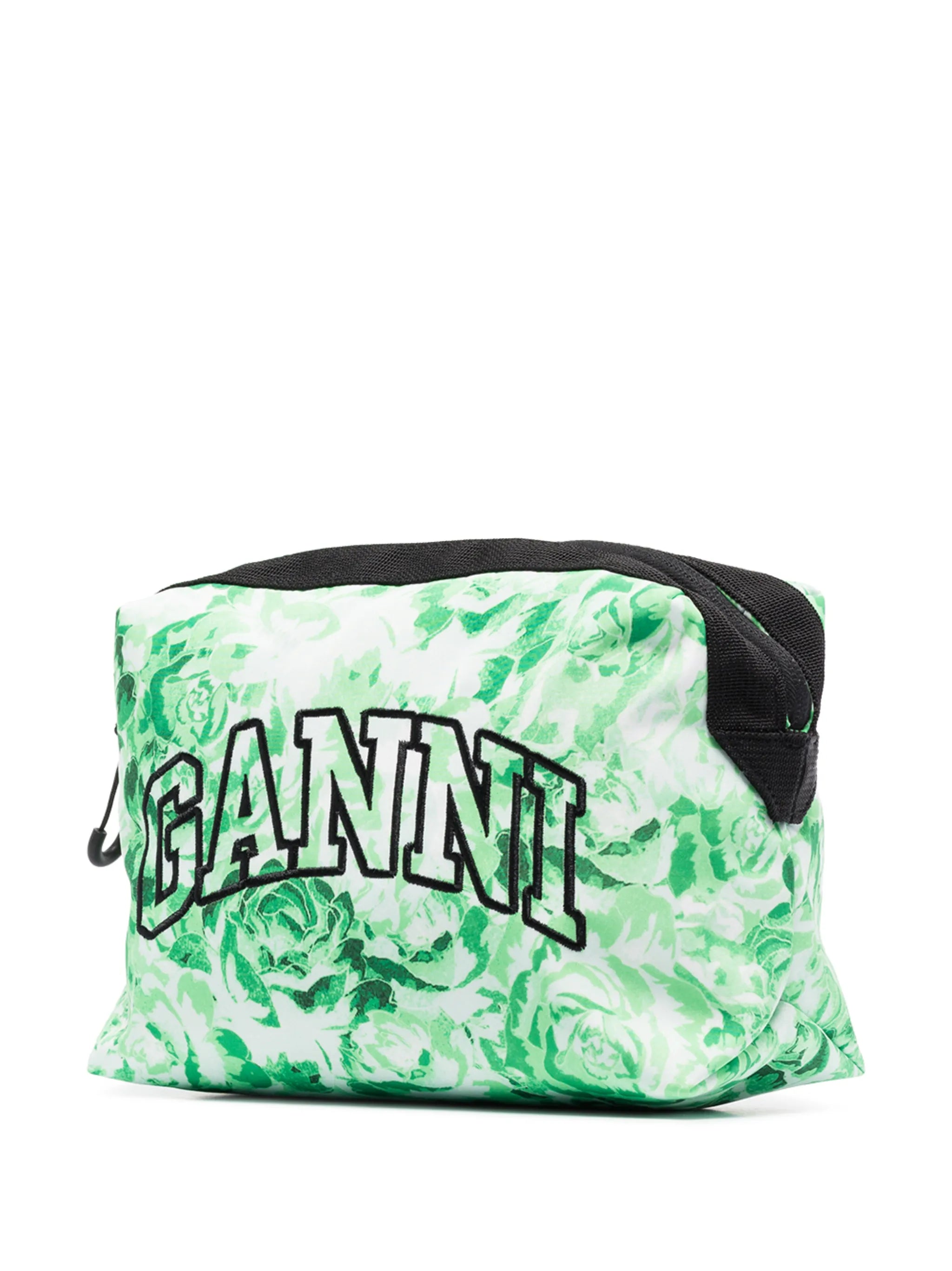 floral embroidered logo vanity case