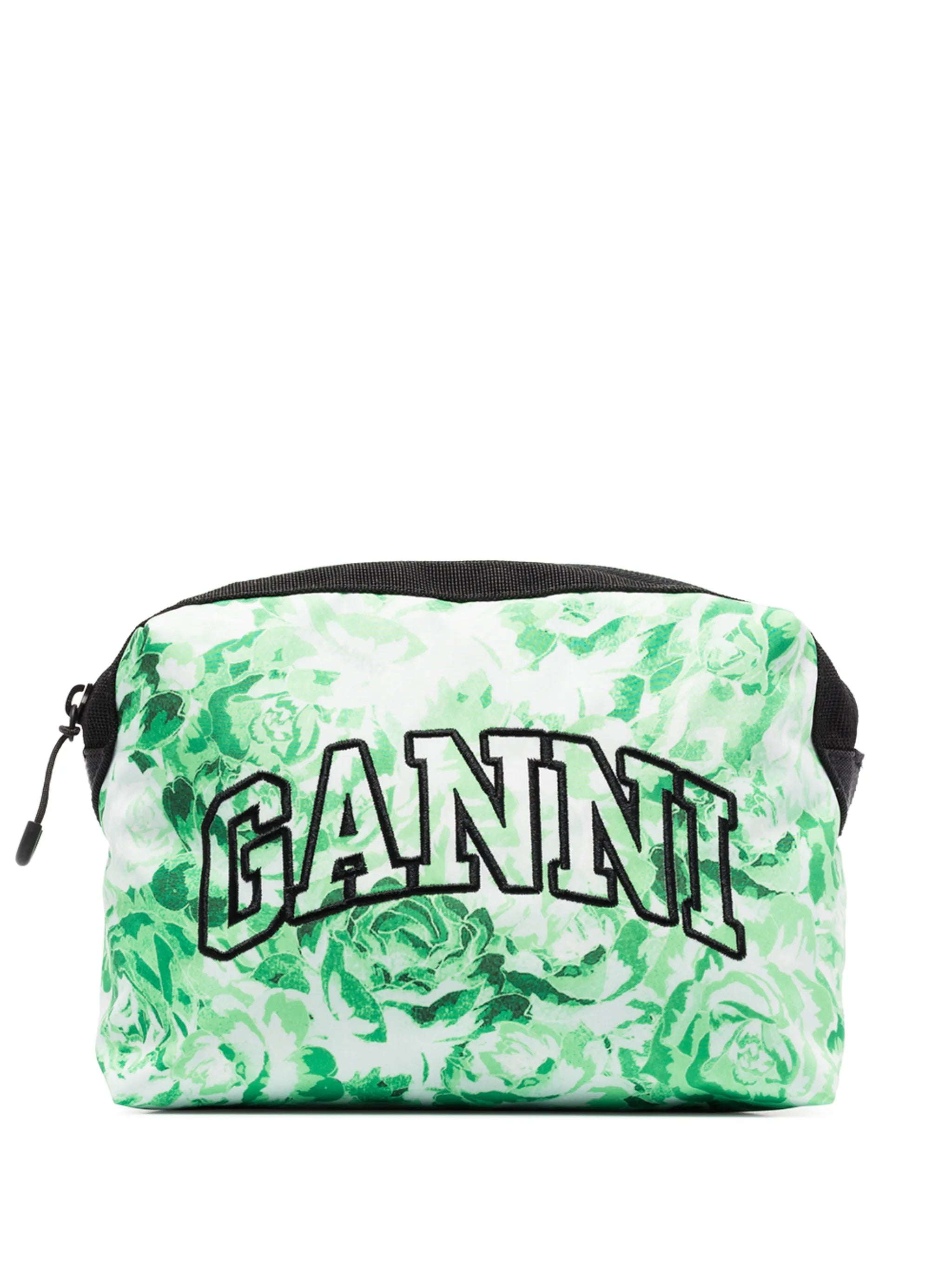 floral embroidered logo vanity case
