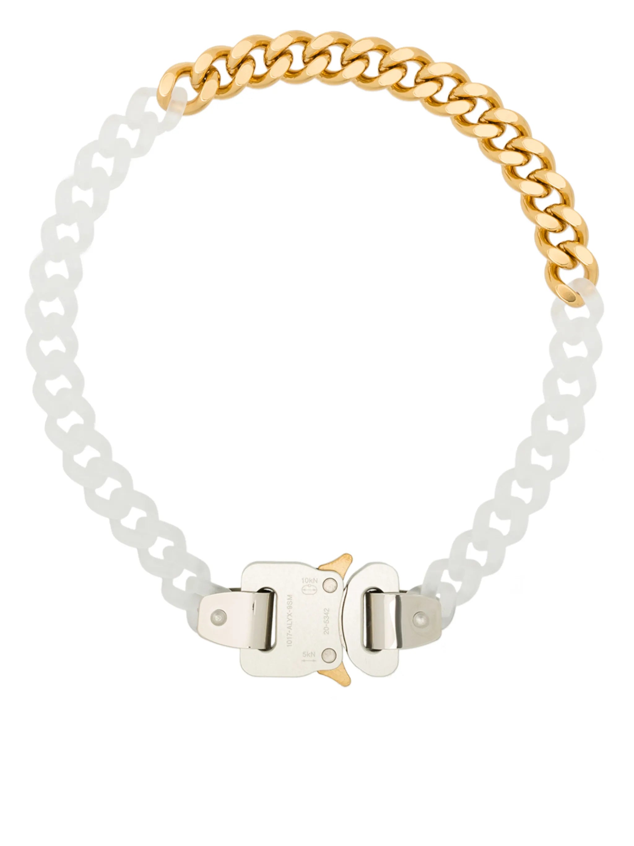 two-tone chain-link necklace