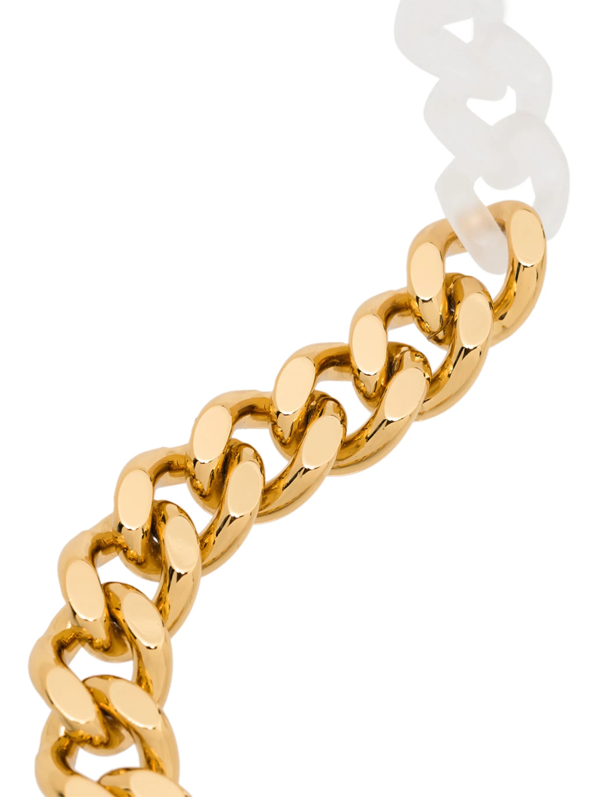 two-tone chain-link necklace