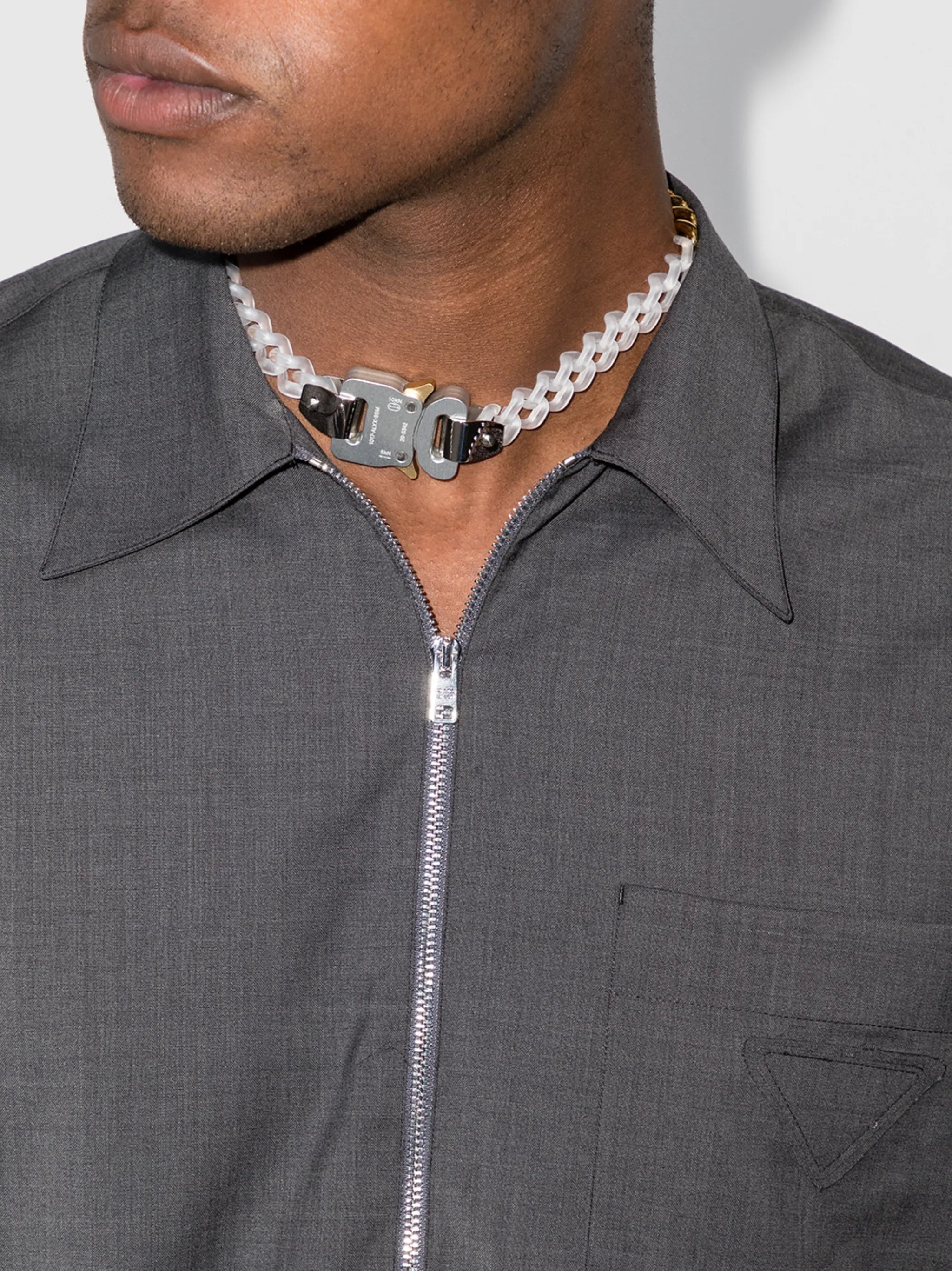 two-tone chain-link necklace