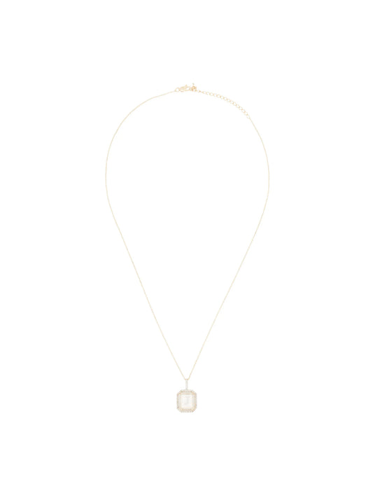 14kt yellow gold J diamond necklace