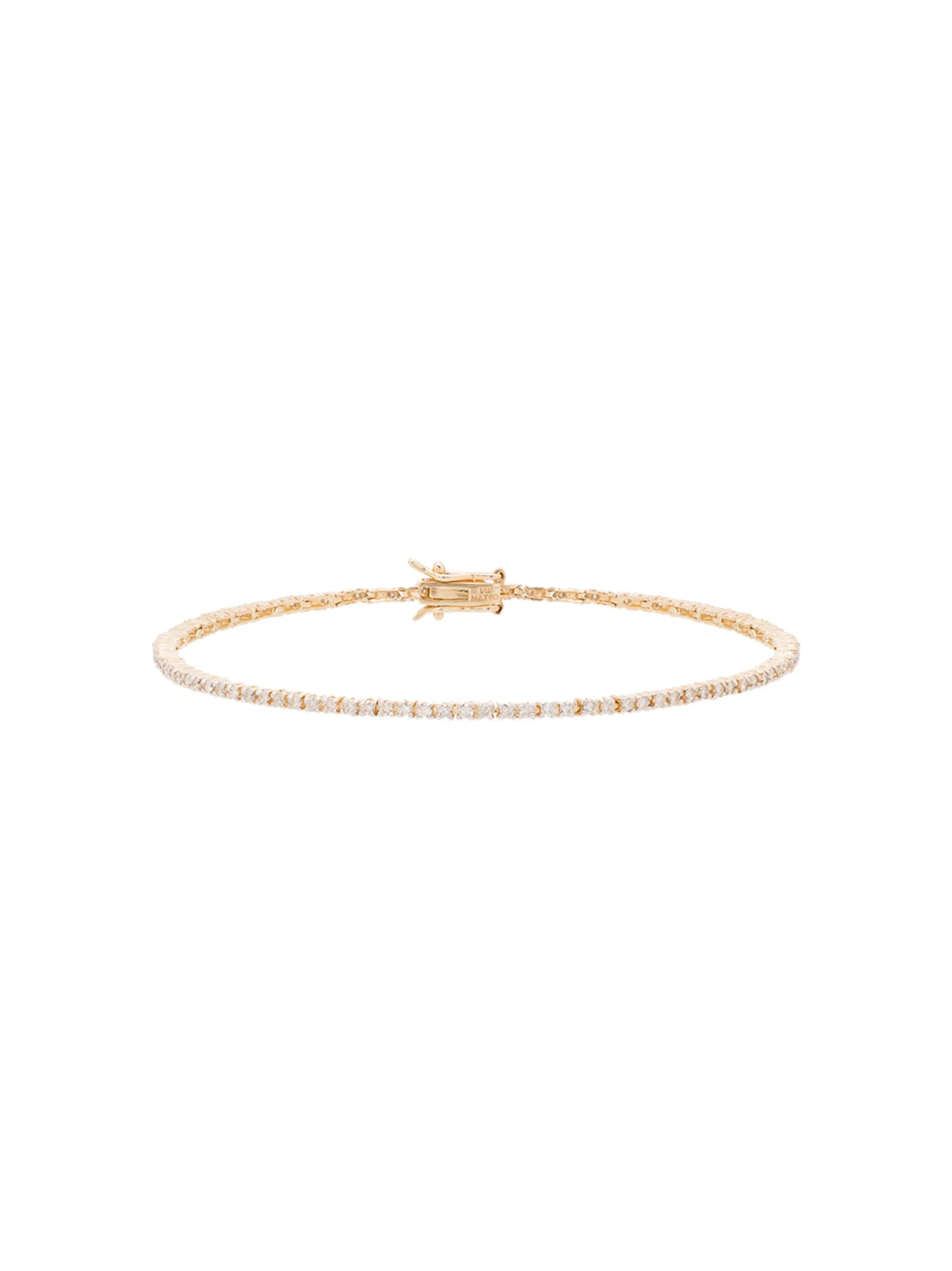 14kt yellow gold diamond tennis bracelet