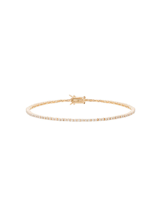 14kt yellow gold diamond tennis bracelet