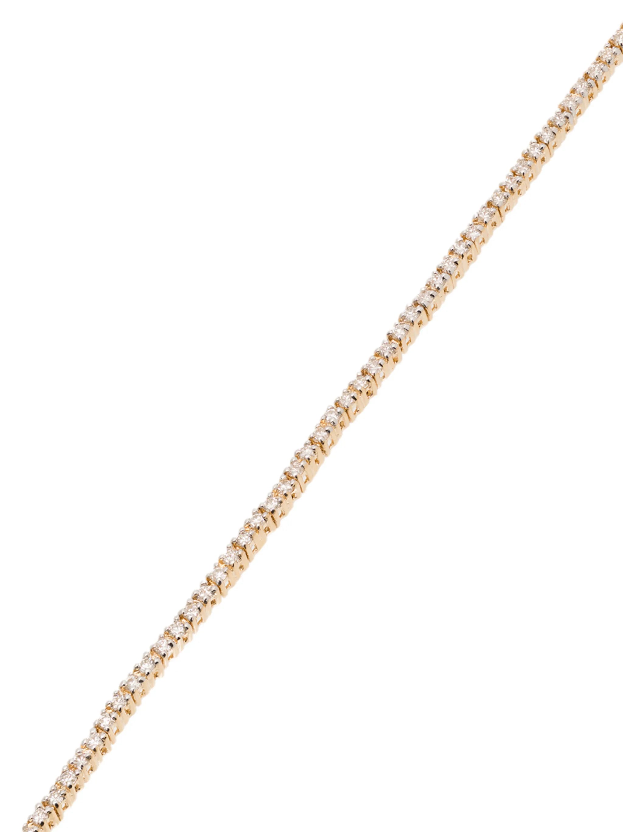 14kt yellow gold diamond tennis bracelet