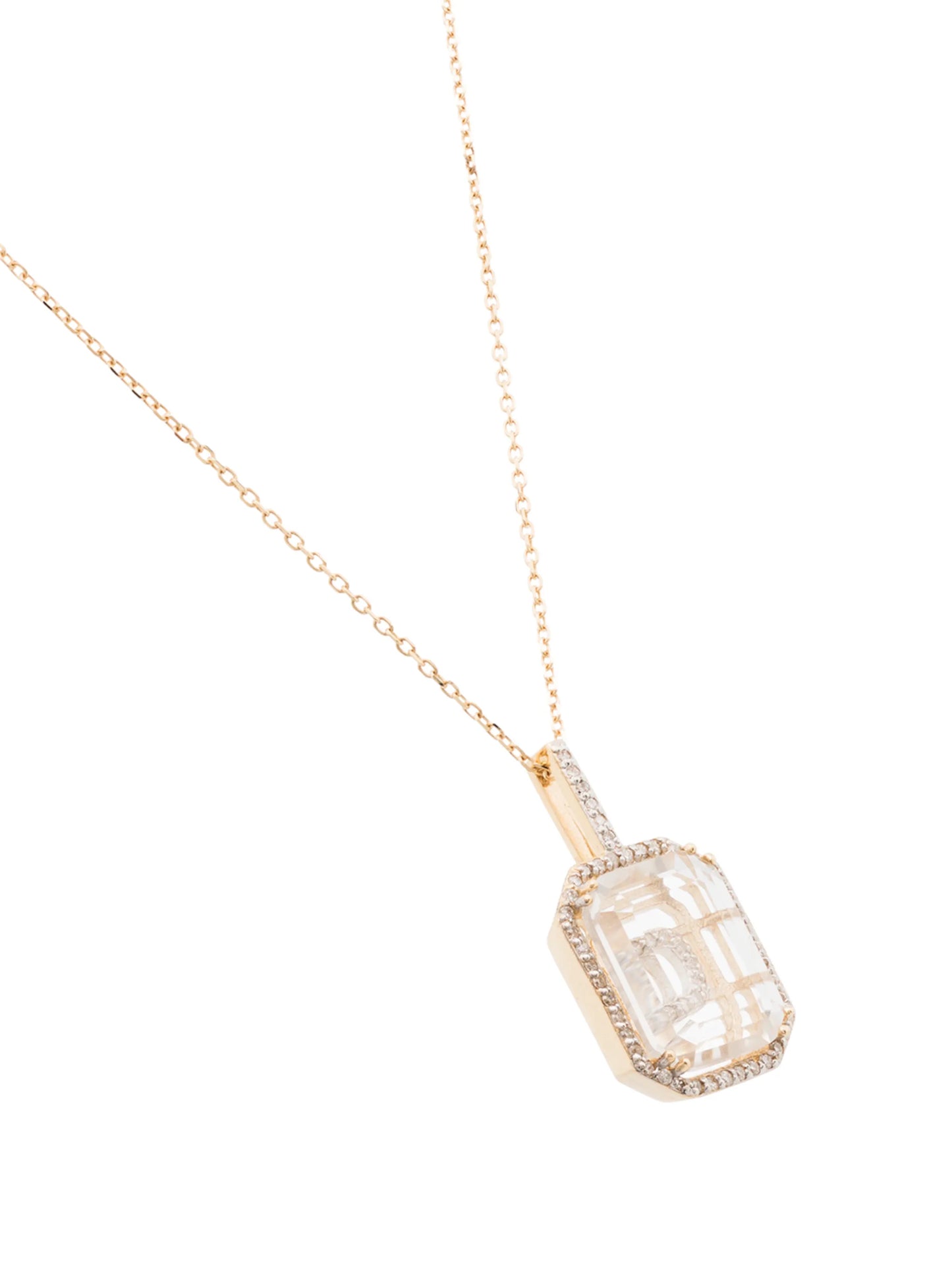 14kt yellow gold D diamond necklace