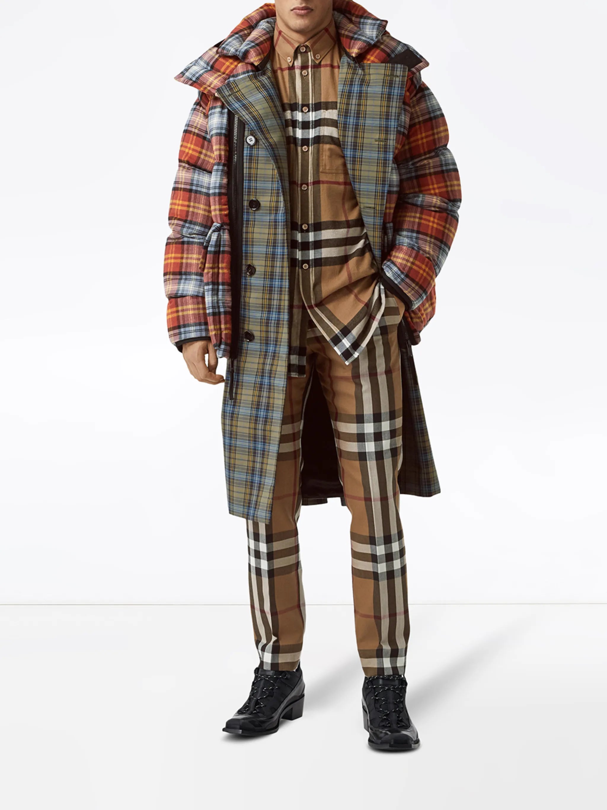 house check cotton flannel shirt