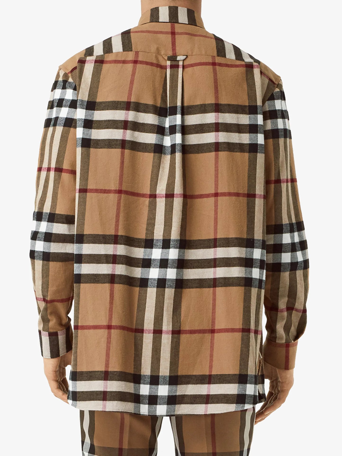 house check cotton flannel shirt