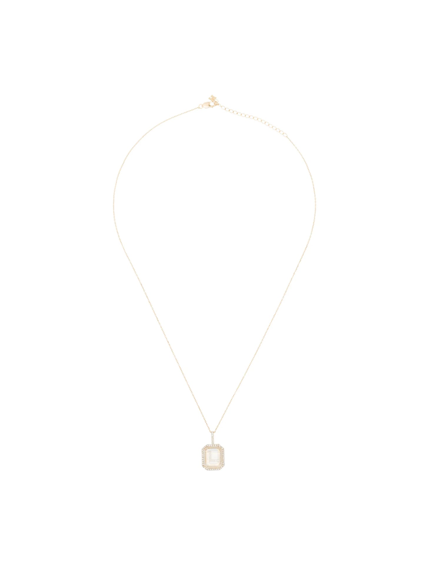 14kt yellow gold L diamond necklace