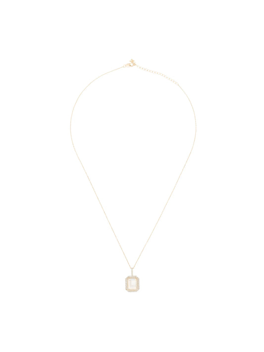 14kt yellow gold L diamond necklace