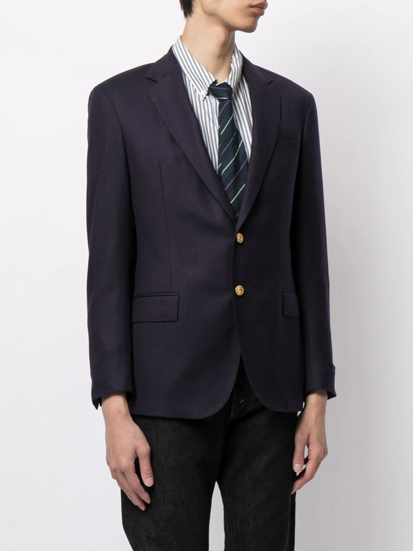single-breasted wool blazer