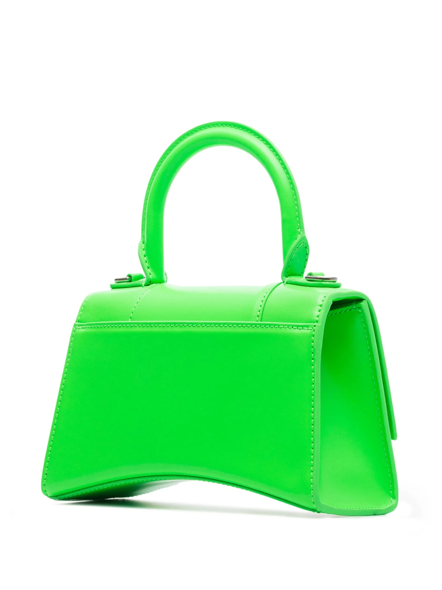 Hourglass top-handle leather mini bag