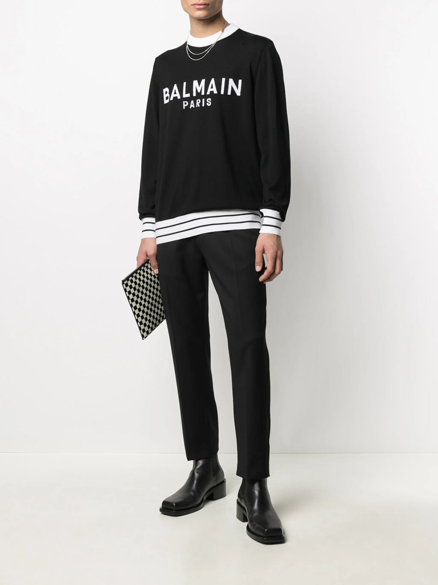 logo knitted jumper