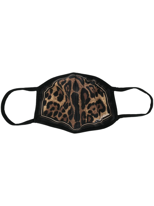 leopard-print face mask