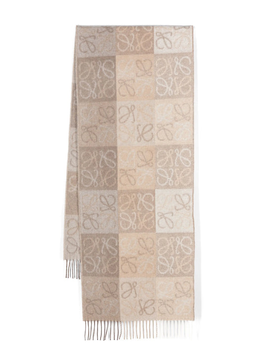 Anagram-jacquard scarf