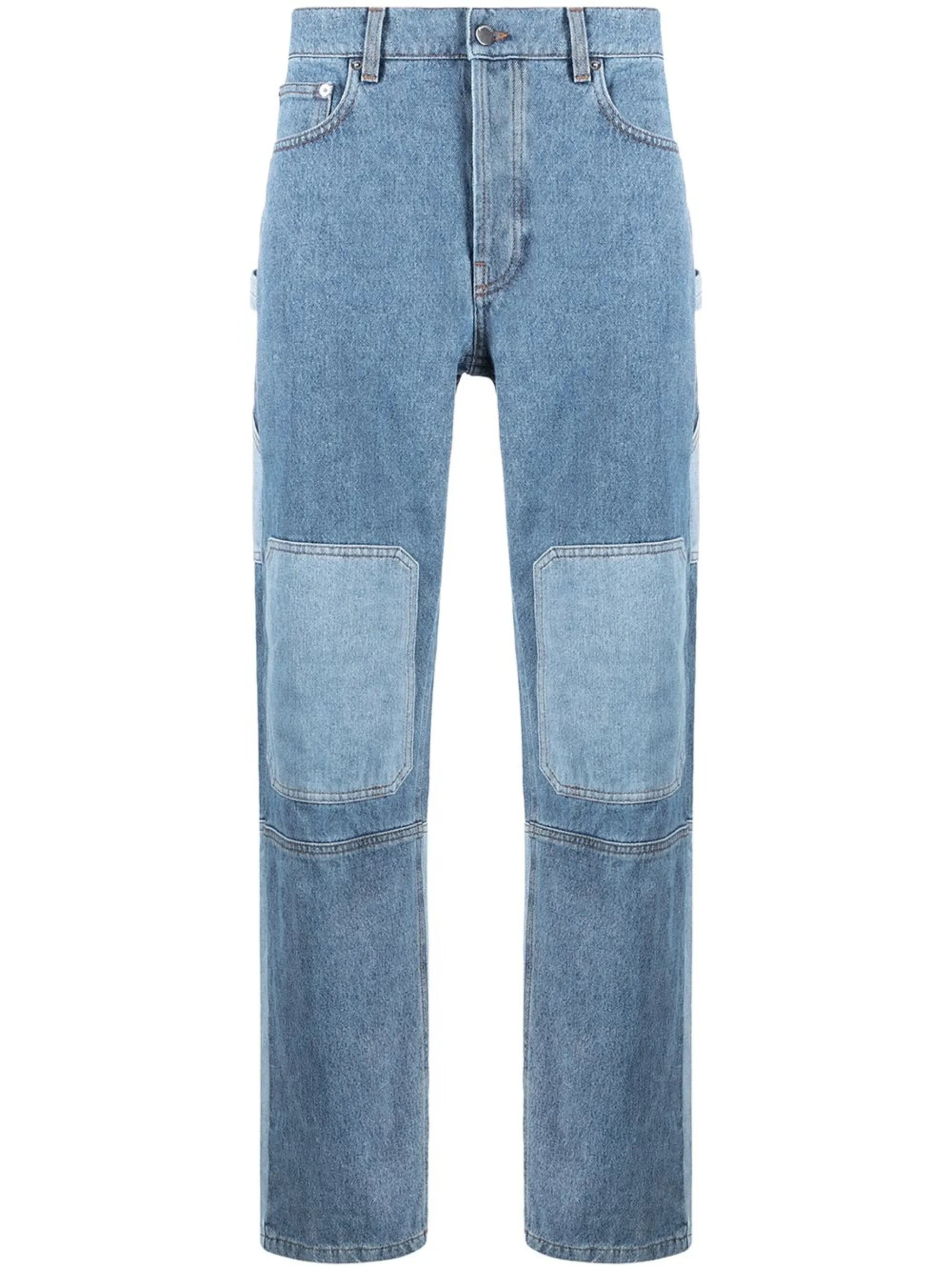 patchwork-effect jeans
