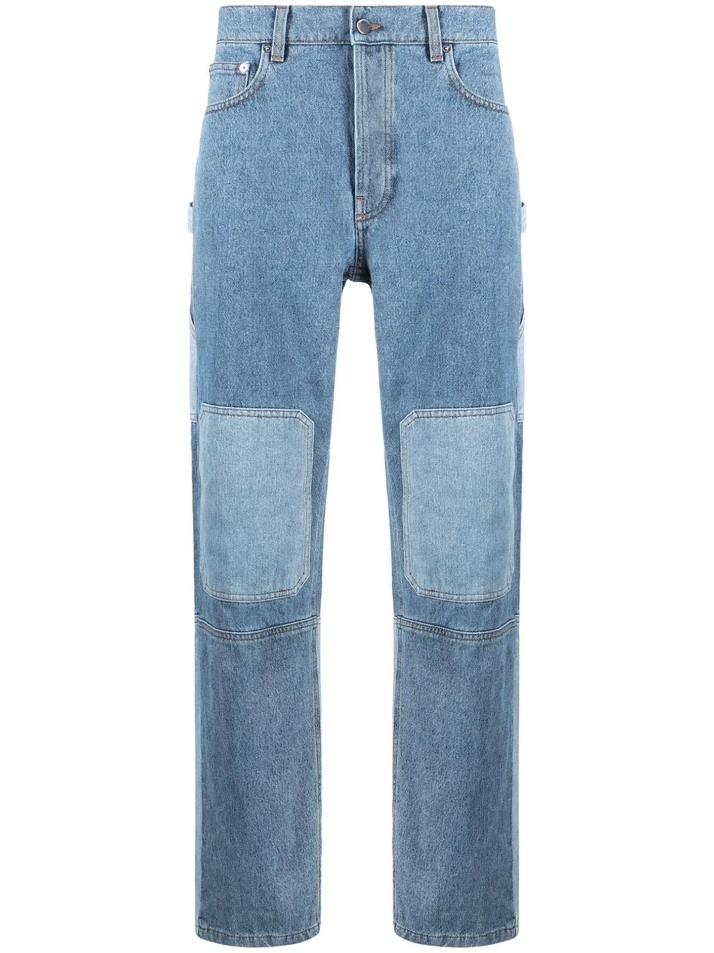 patchwork-effect jeans
