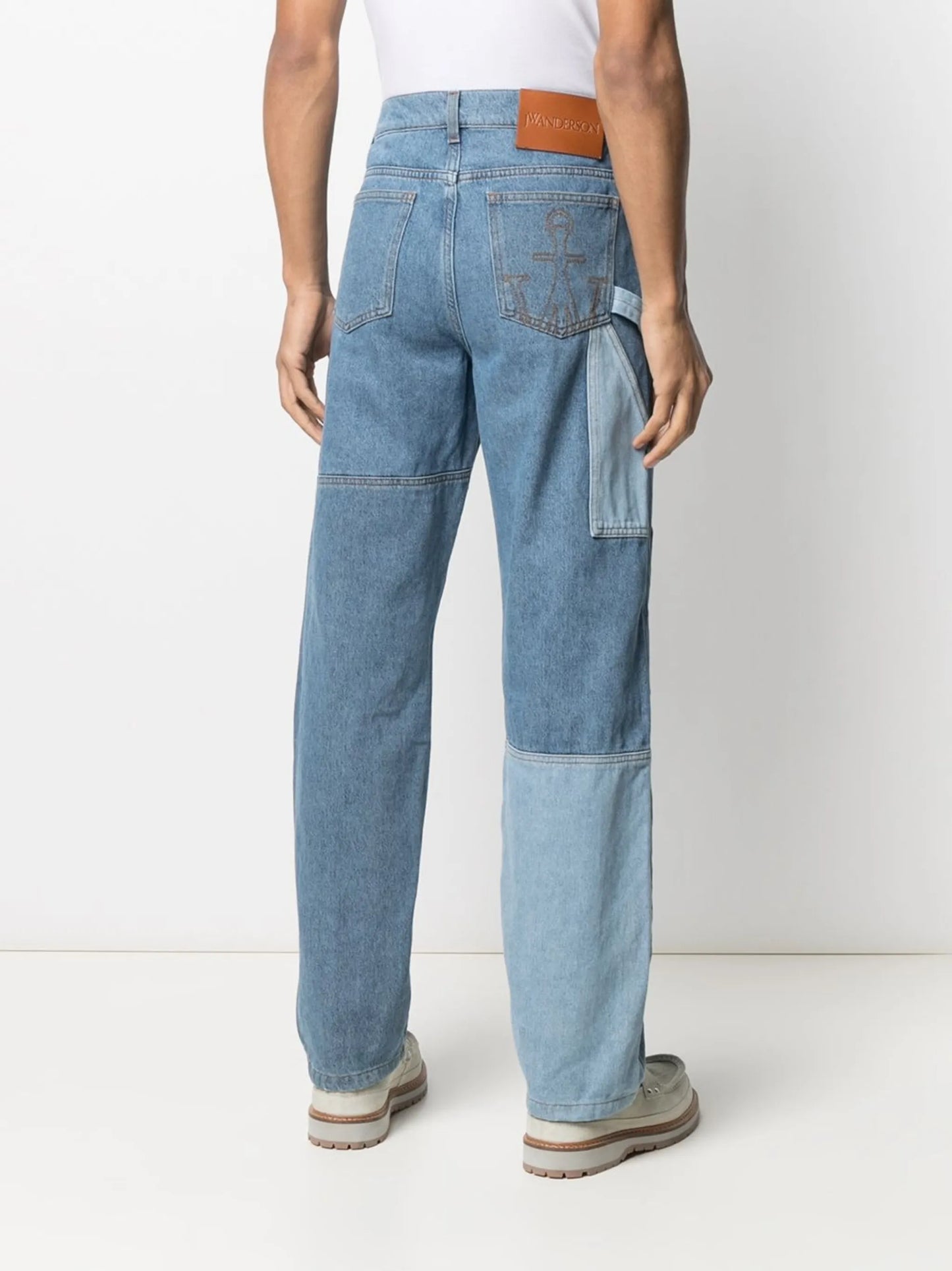 patchwork-effect jeans