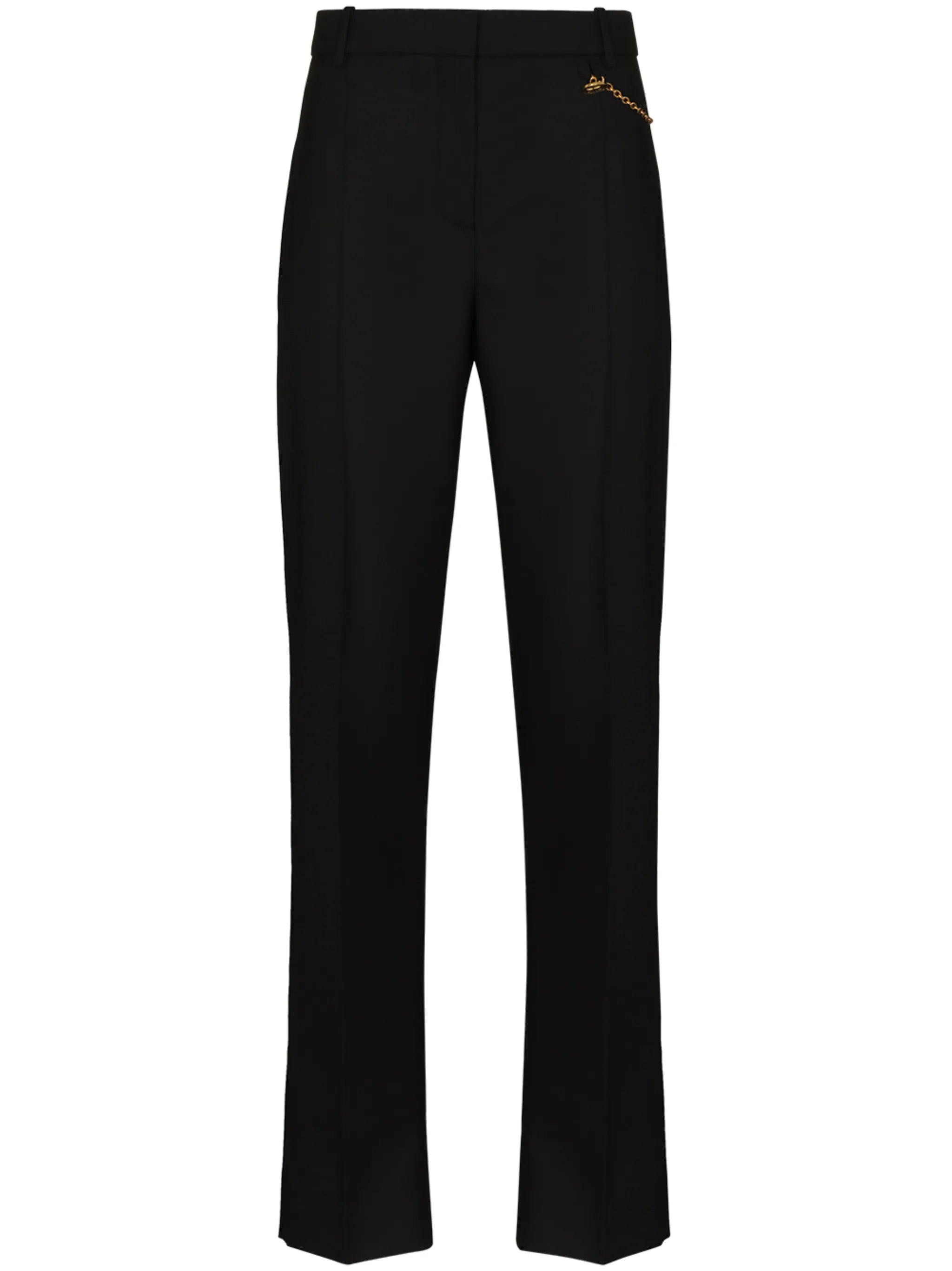 chain-detail cigarette trousers