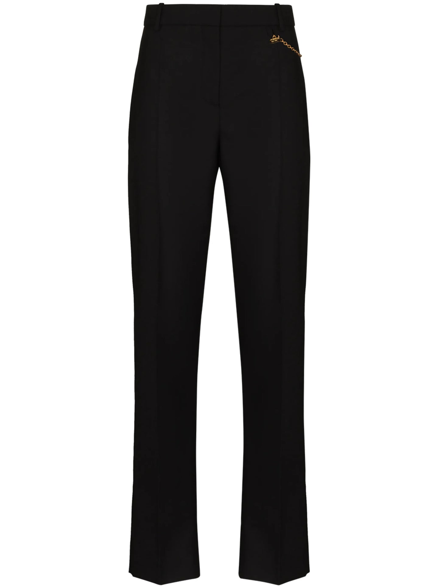 chain-detail cigarette trousers
