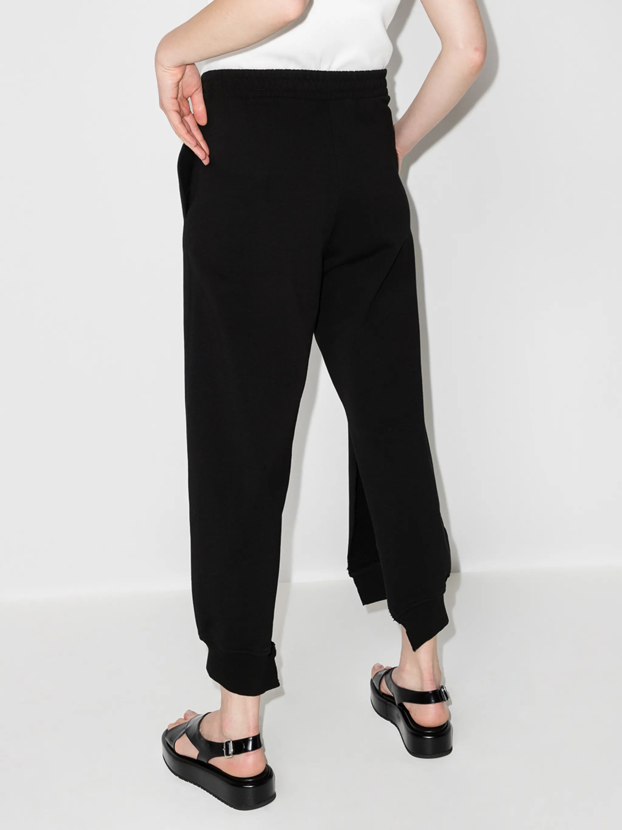 slit loose-fit track pants