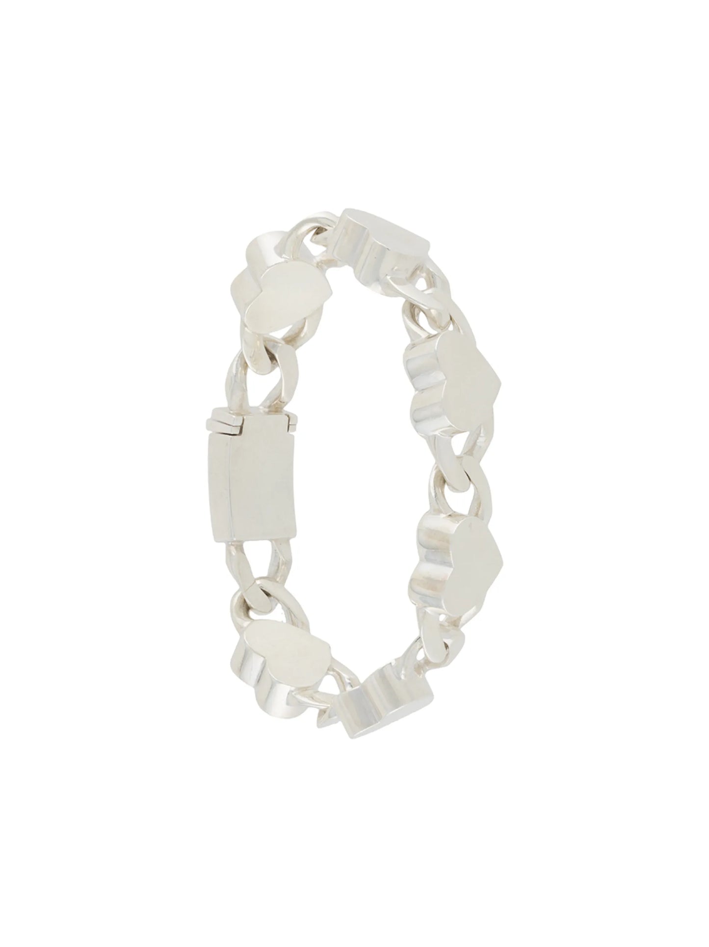 Hearts curb-chain bracelet