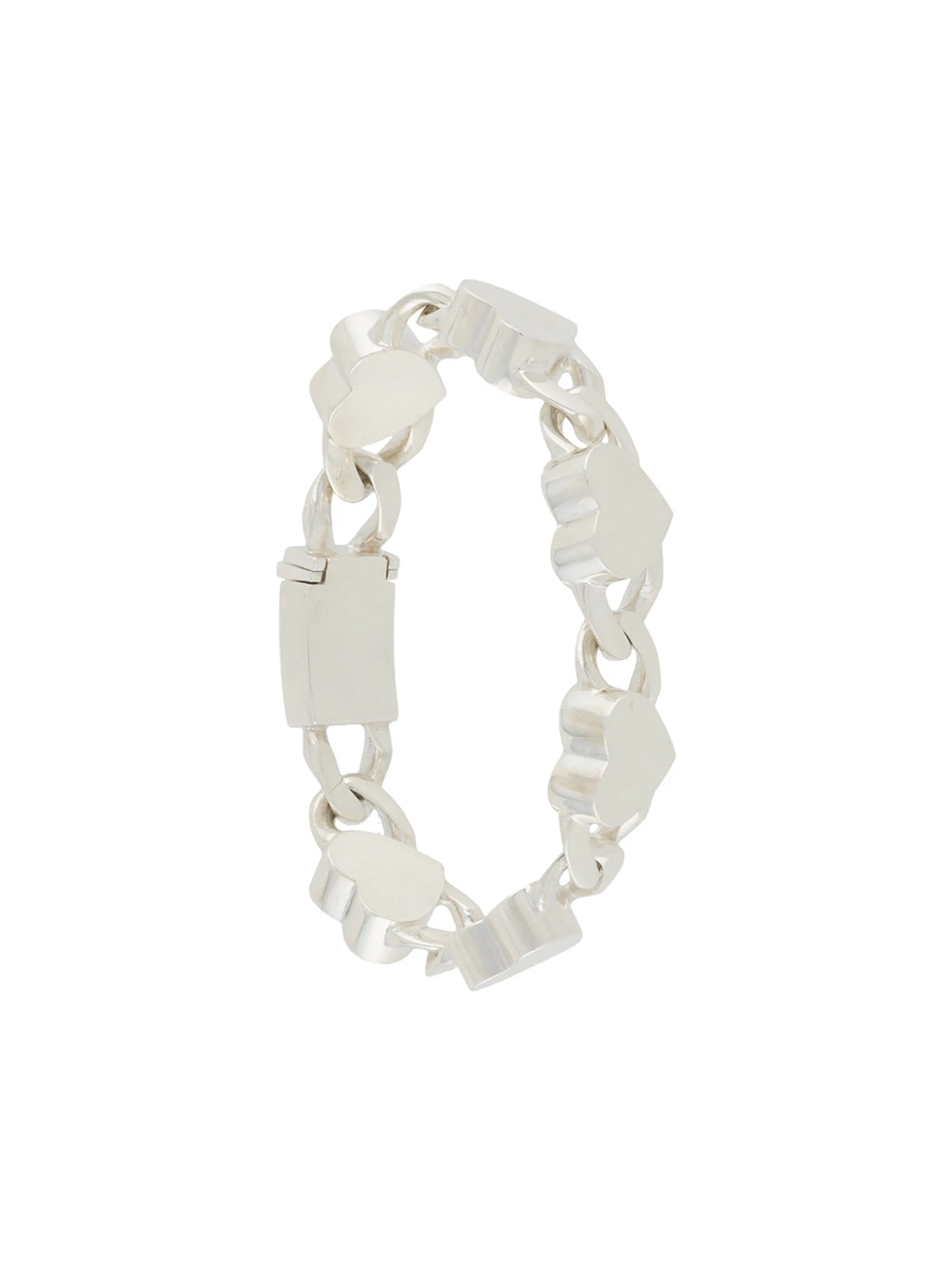 Hearts curb-chain bracelet