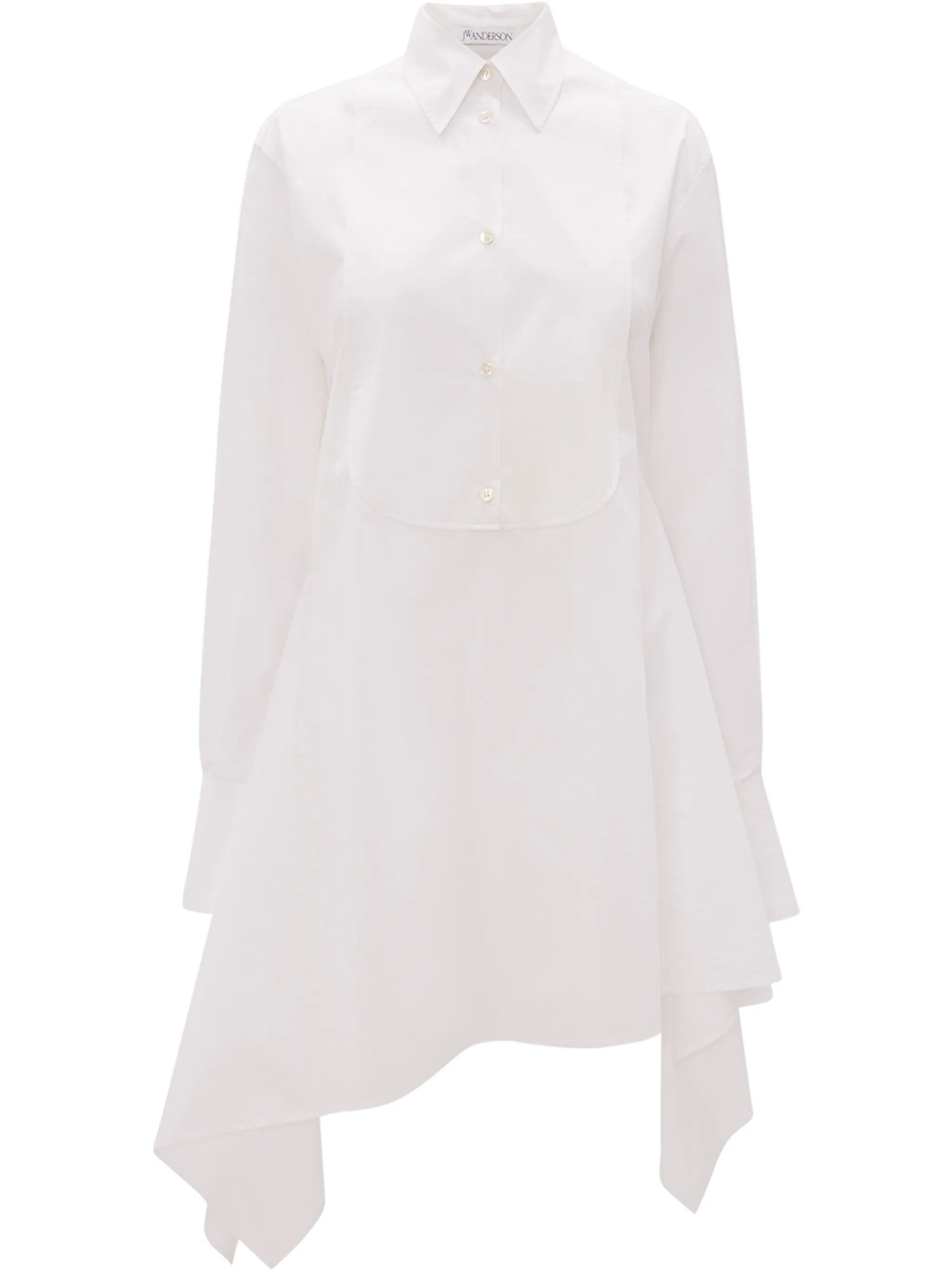 asymmetric bib shirt dress