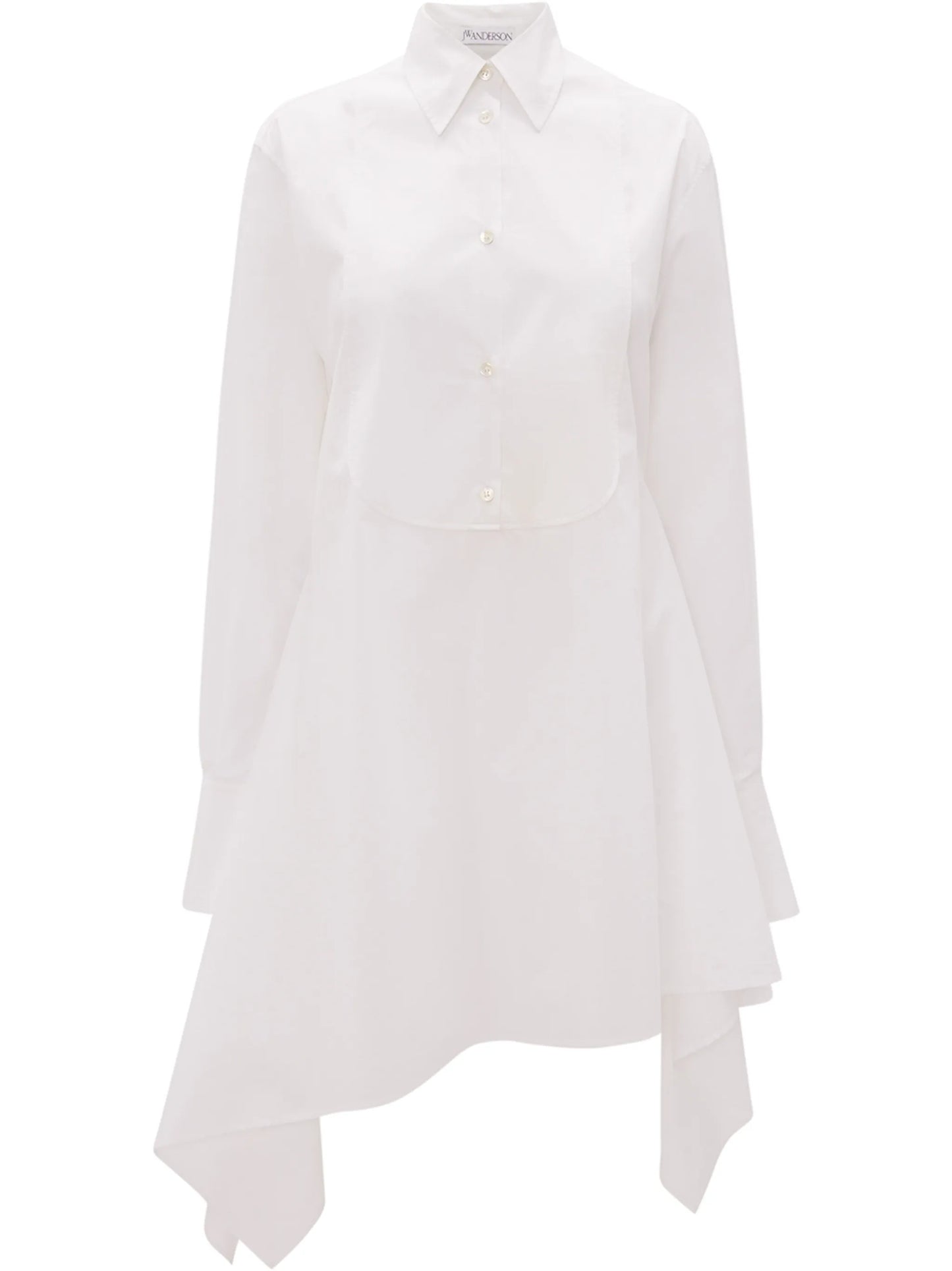 asymmetric bib shirt dress