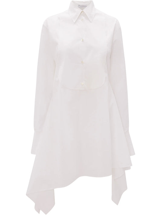 asymmetric bib shirt dress