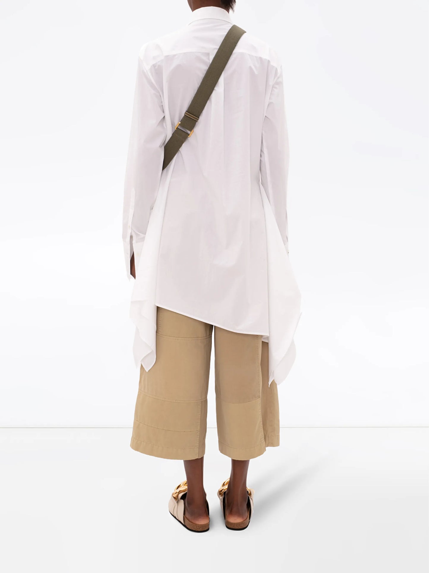asymmetric bib shirt dress