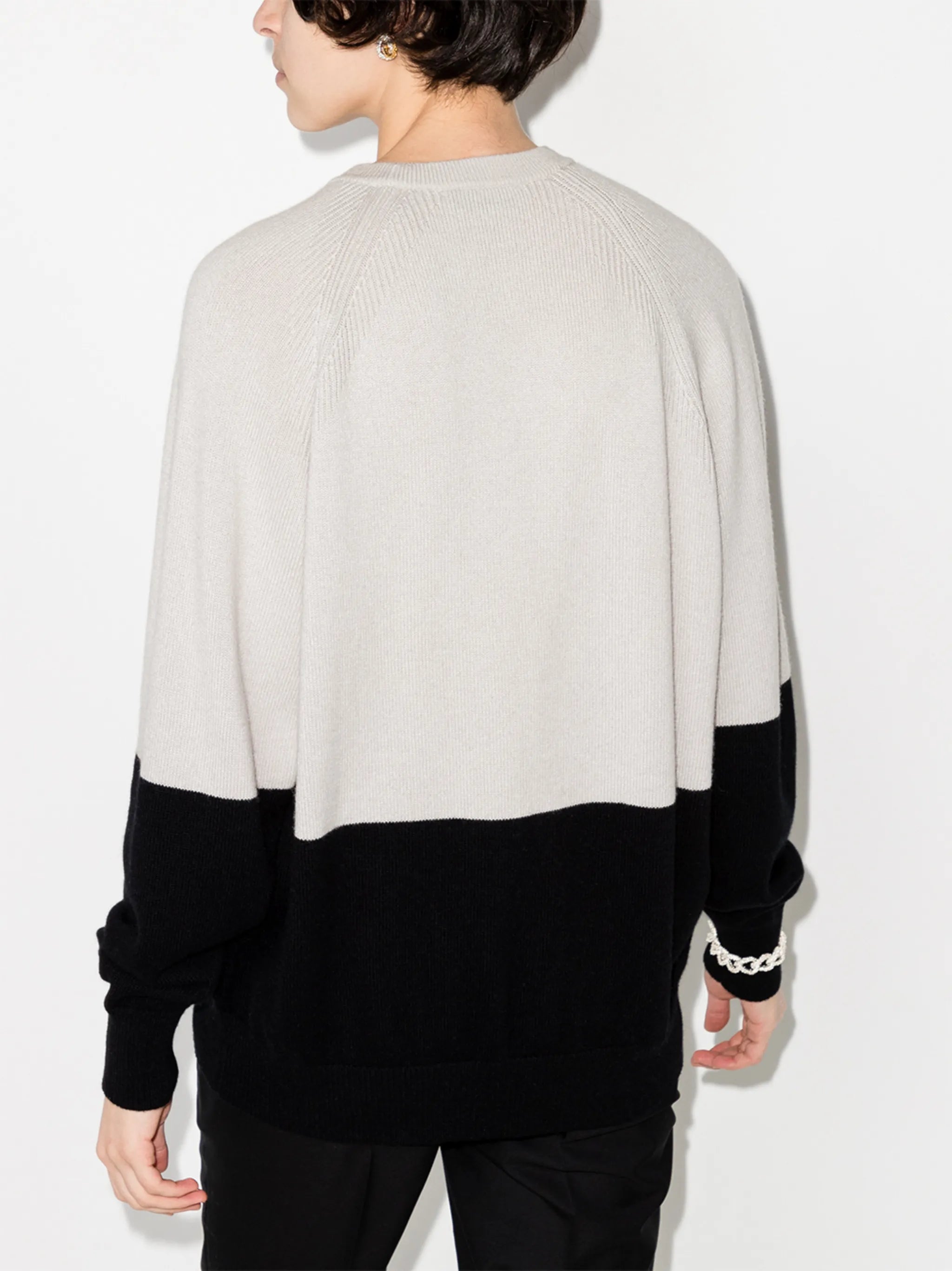 intarsia logo cashmere jumper