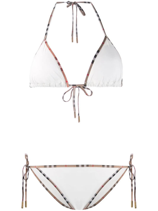 Check-trim bikini