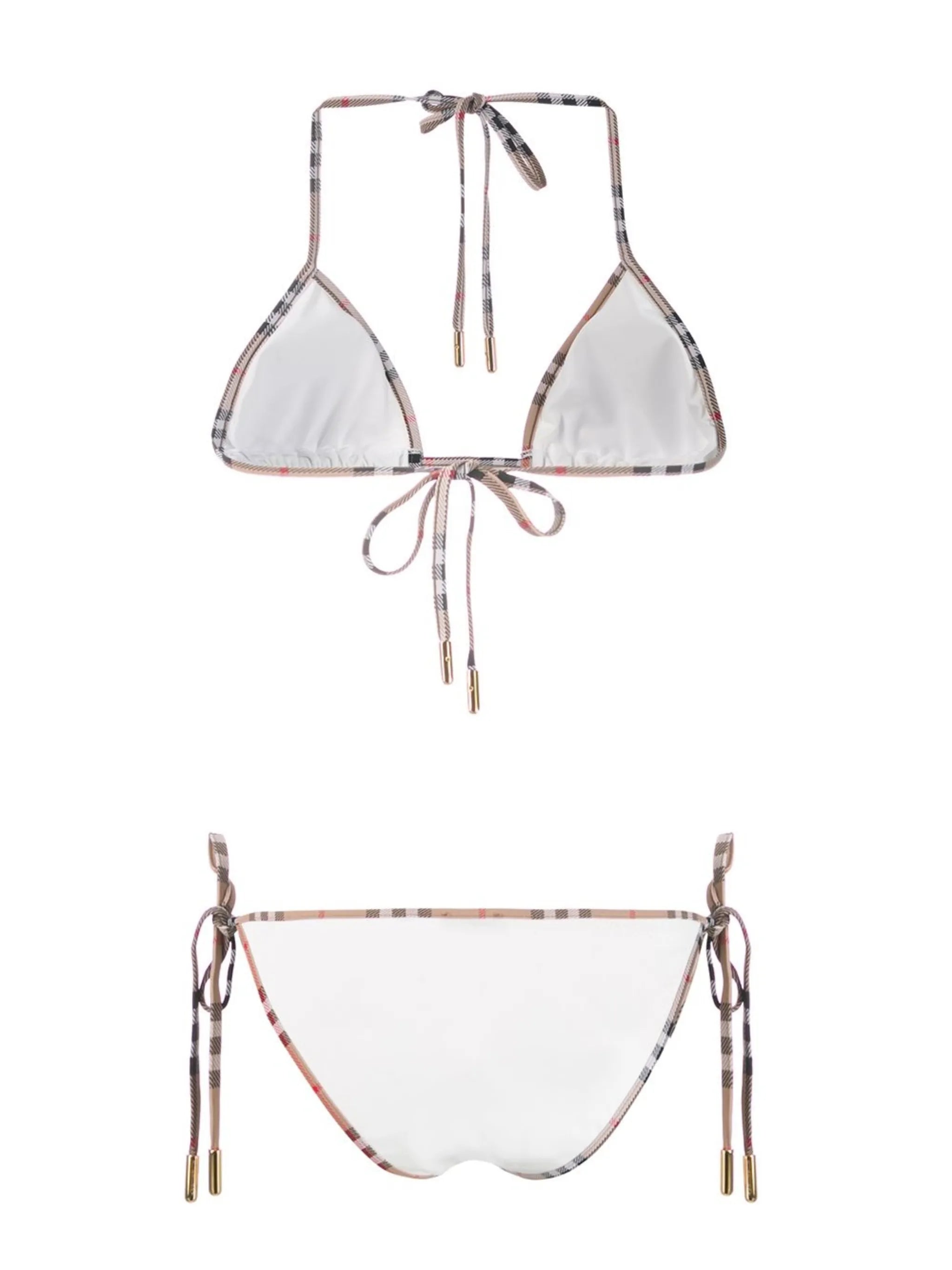Check-trim bikini