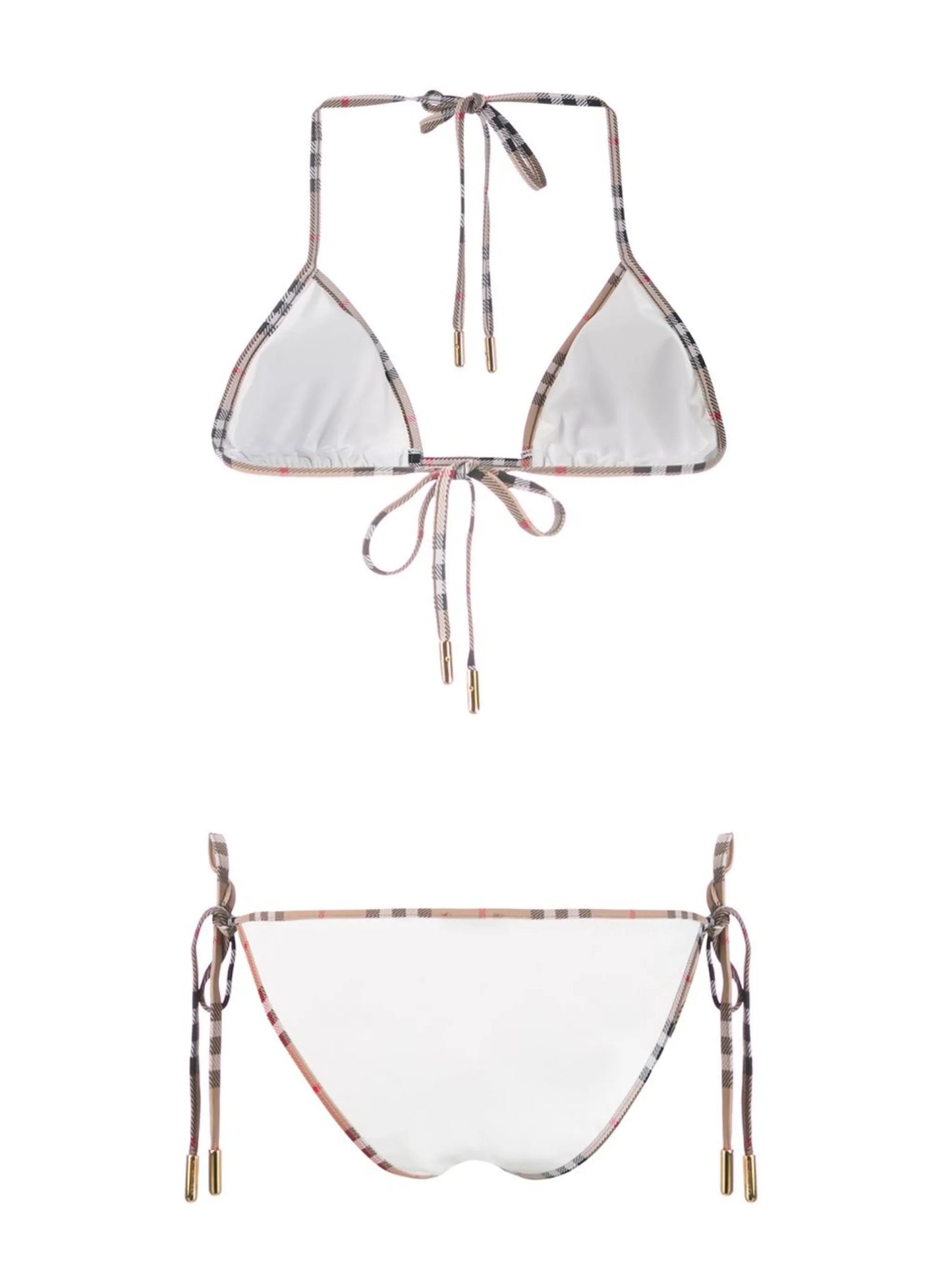 Check-trim bikini